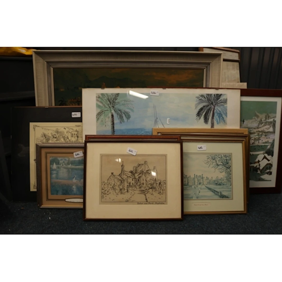 Large collection of pictures and prints. (~14)