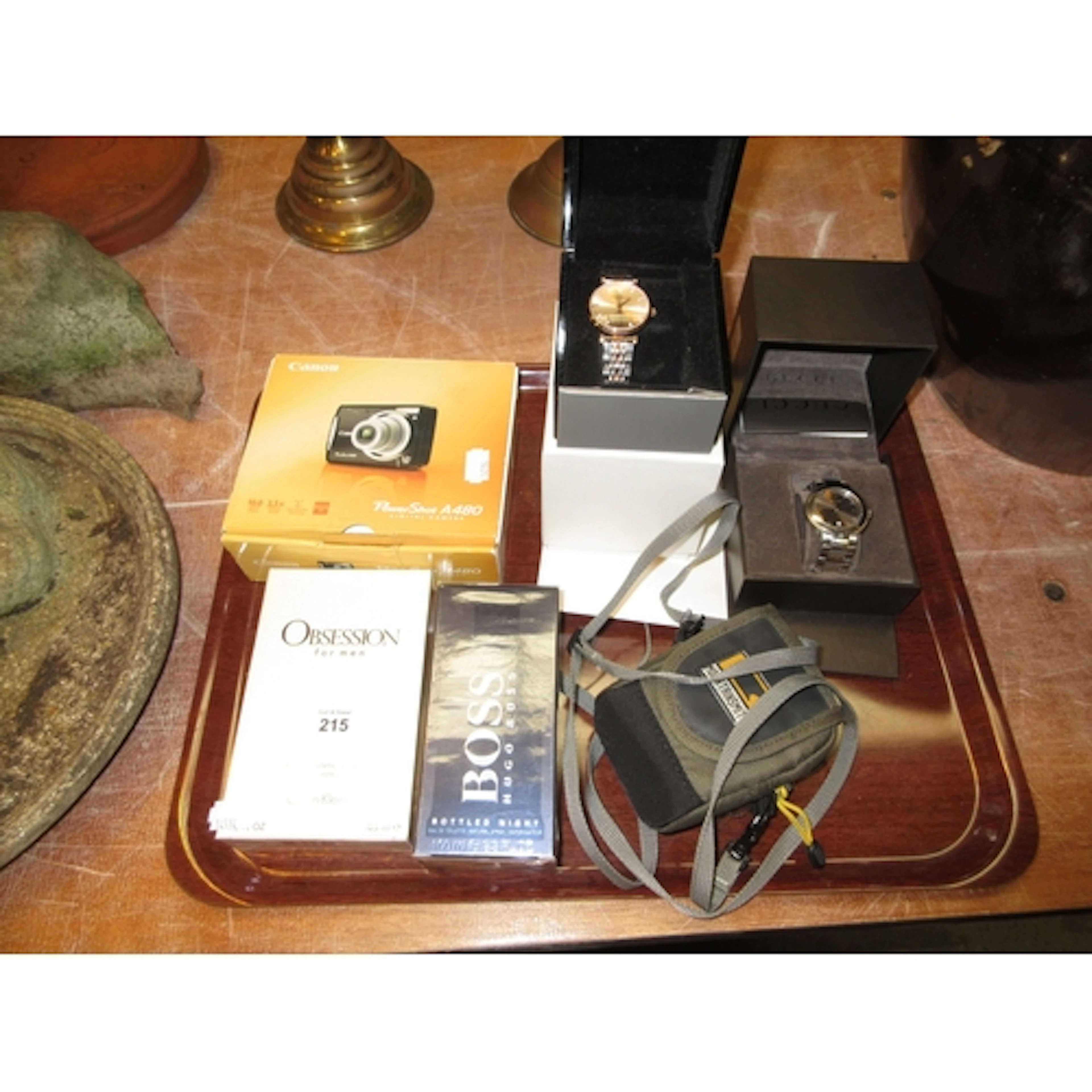 Emporio Armani and Gucci Watches, Canon Camera and 2 Aftersh...