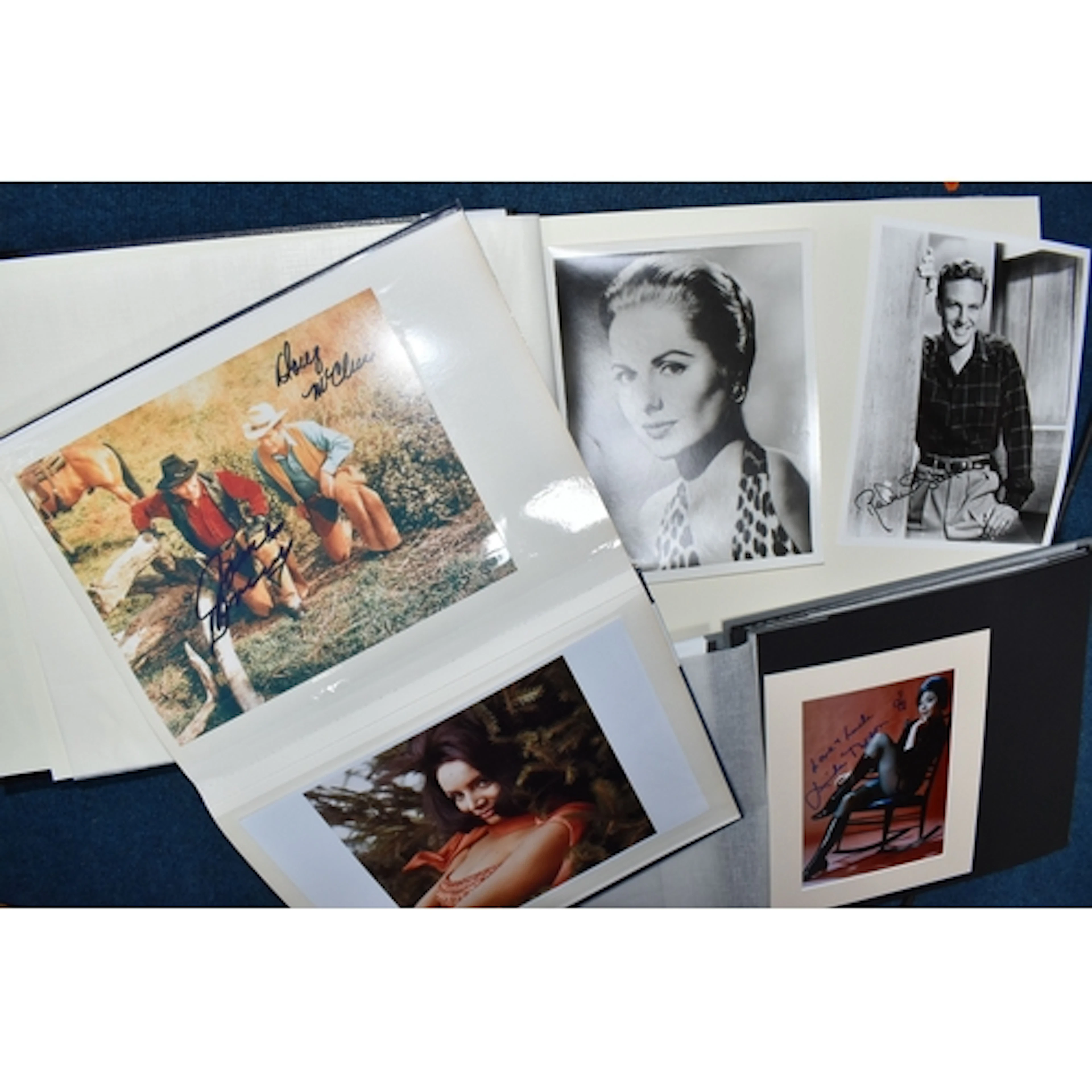 THREE ALBUMS OF CELEBRITY PHOTOGRAPHS & AUTOGRAPHS containin...