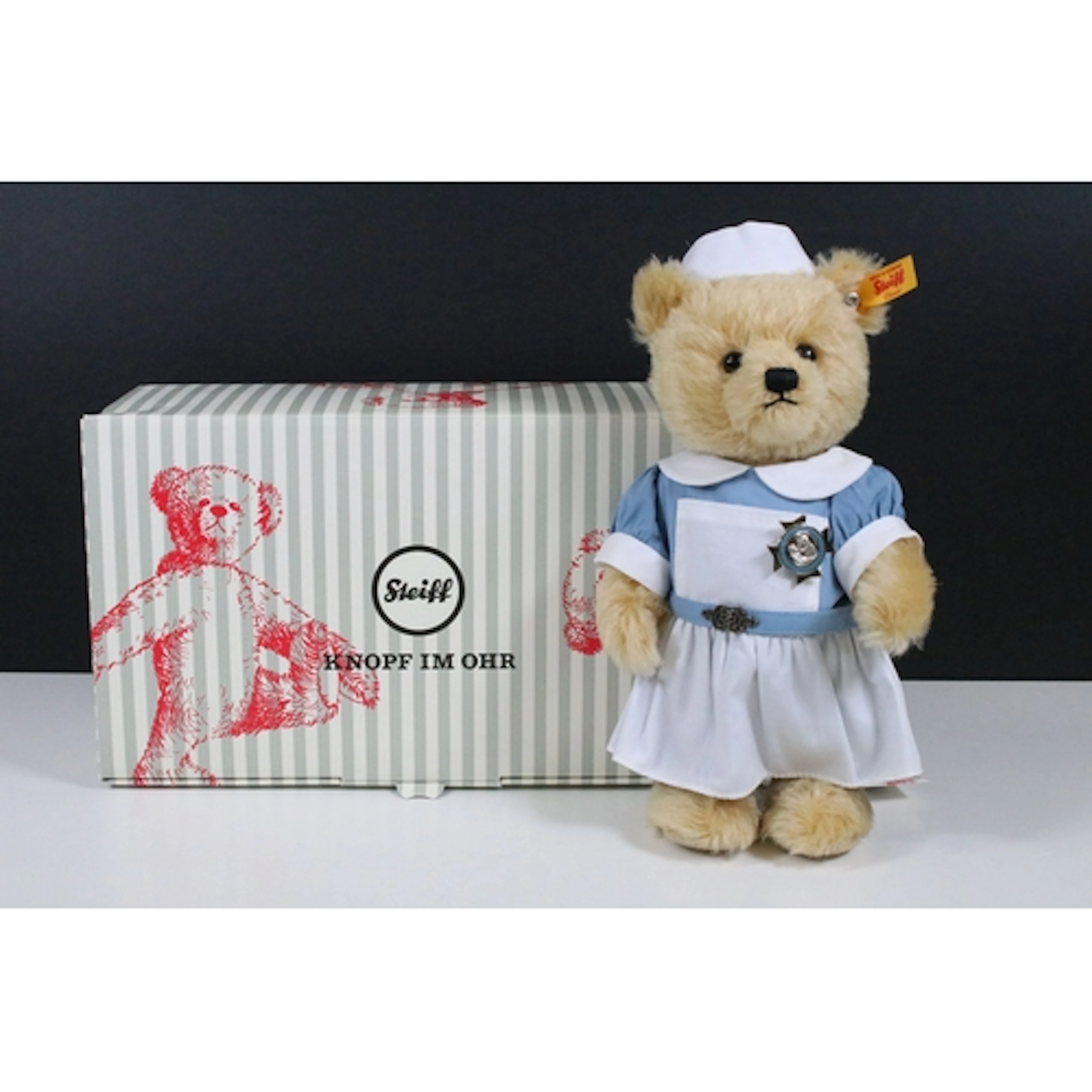 Steiff - Boxed Steiff No. 690471 NHS Nurse The Bear That Car...