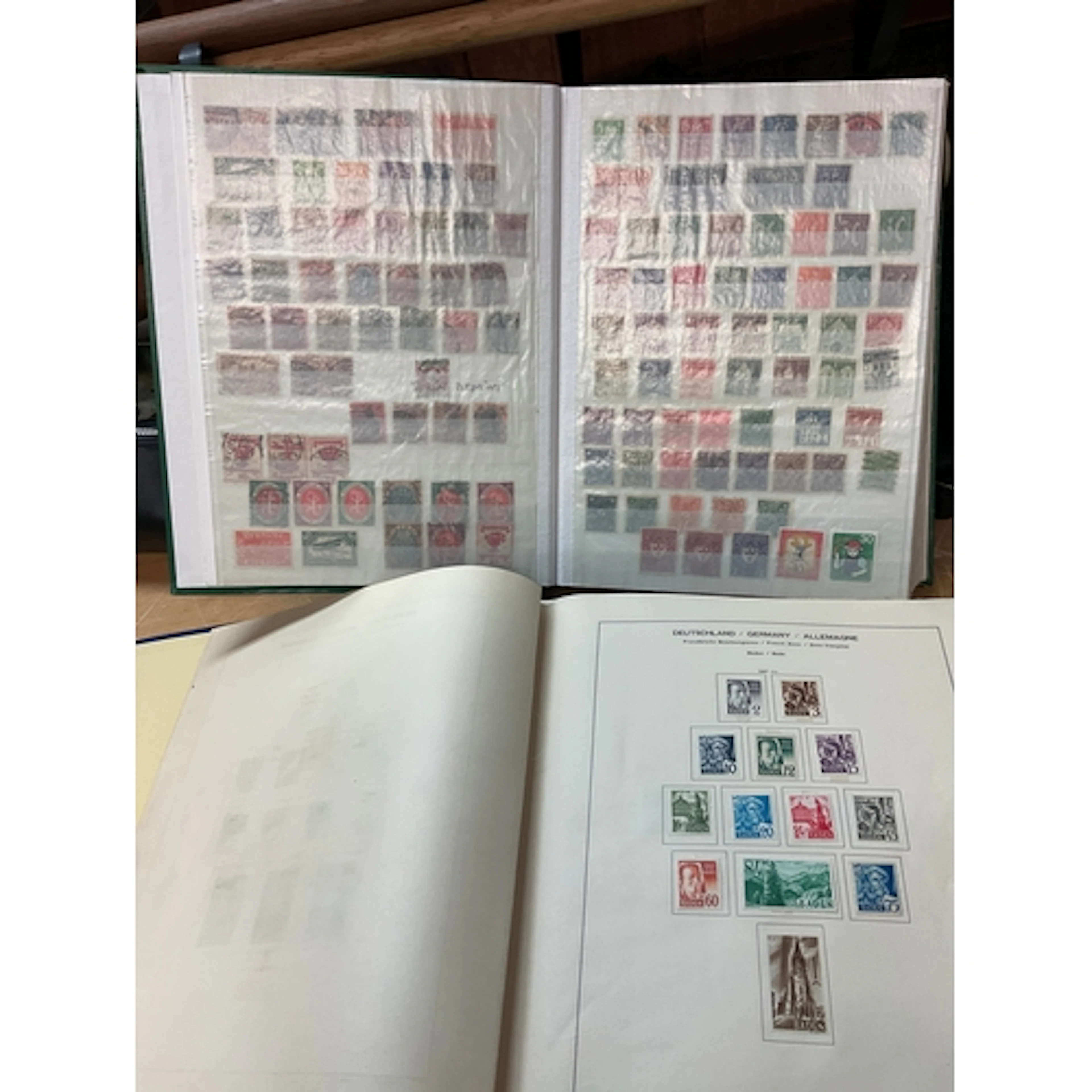 Two albums of German stamps.