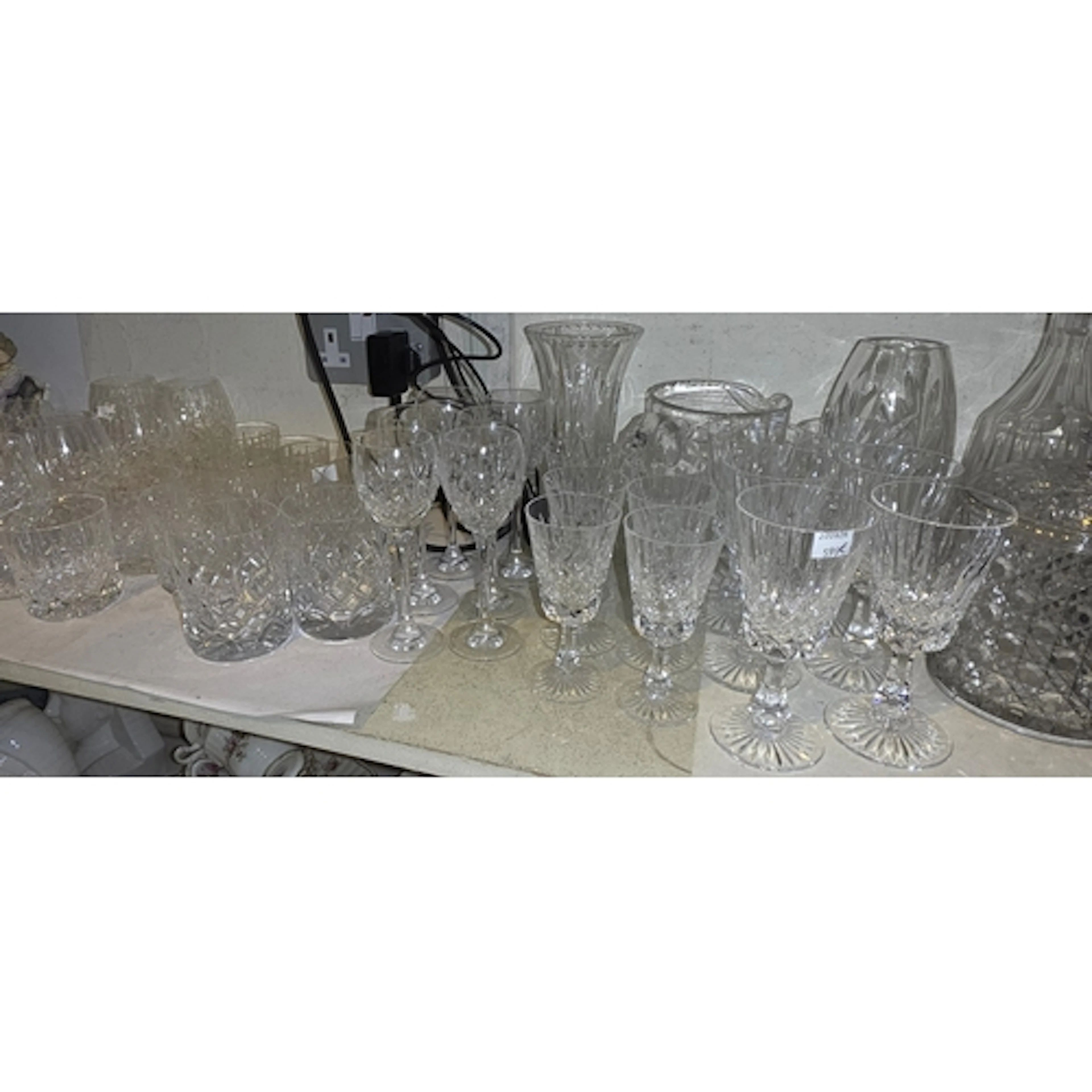 Stuart, part suite of drinking glasses including wines, tumb...
