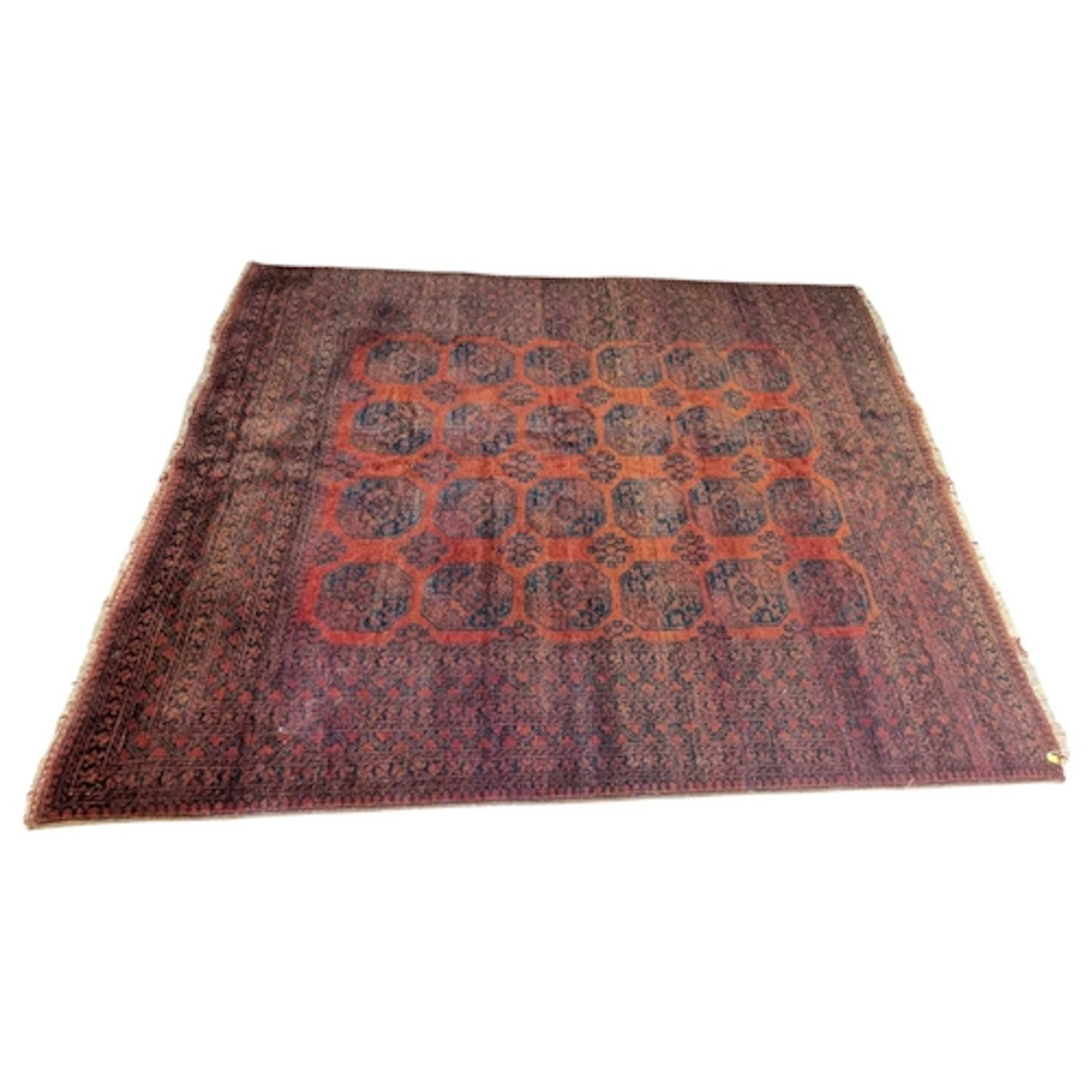 A vintage 20th century Persian Islamic Ersari carpet floor r...