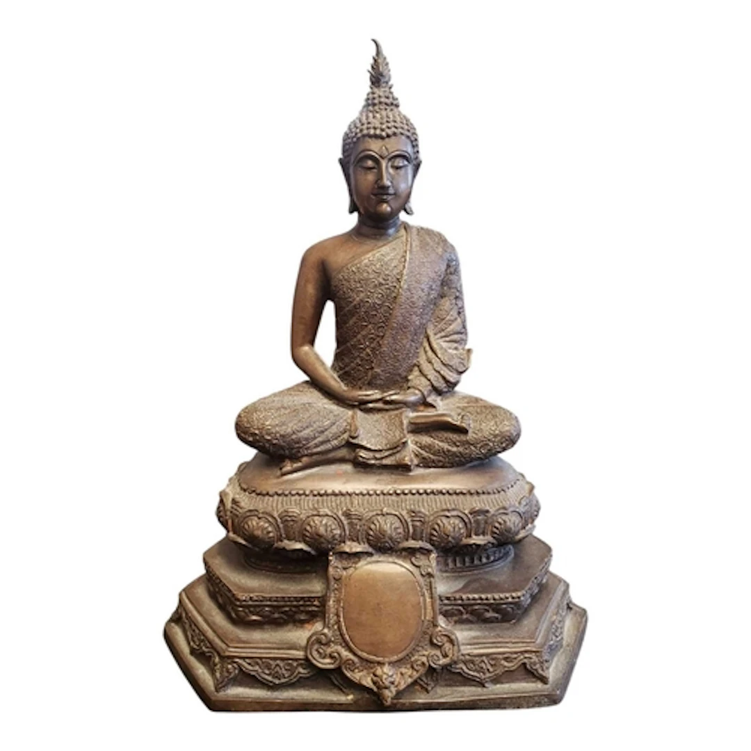 A late 19th / early 20th century Tibetan bronze Buddha Shaky...