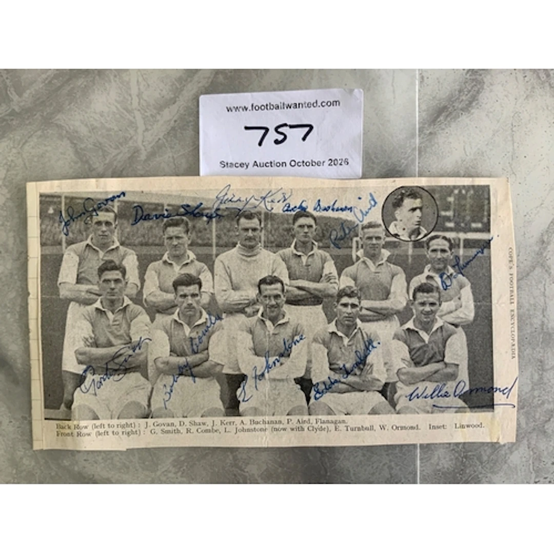 Hibernian 48/49 Fully Signed Football Team Group: Division o...