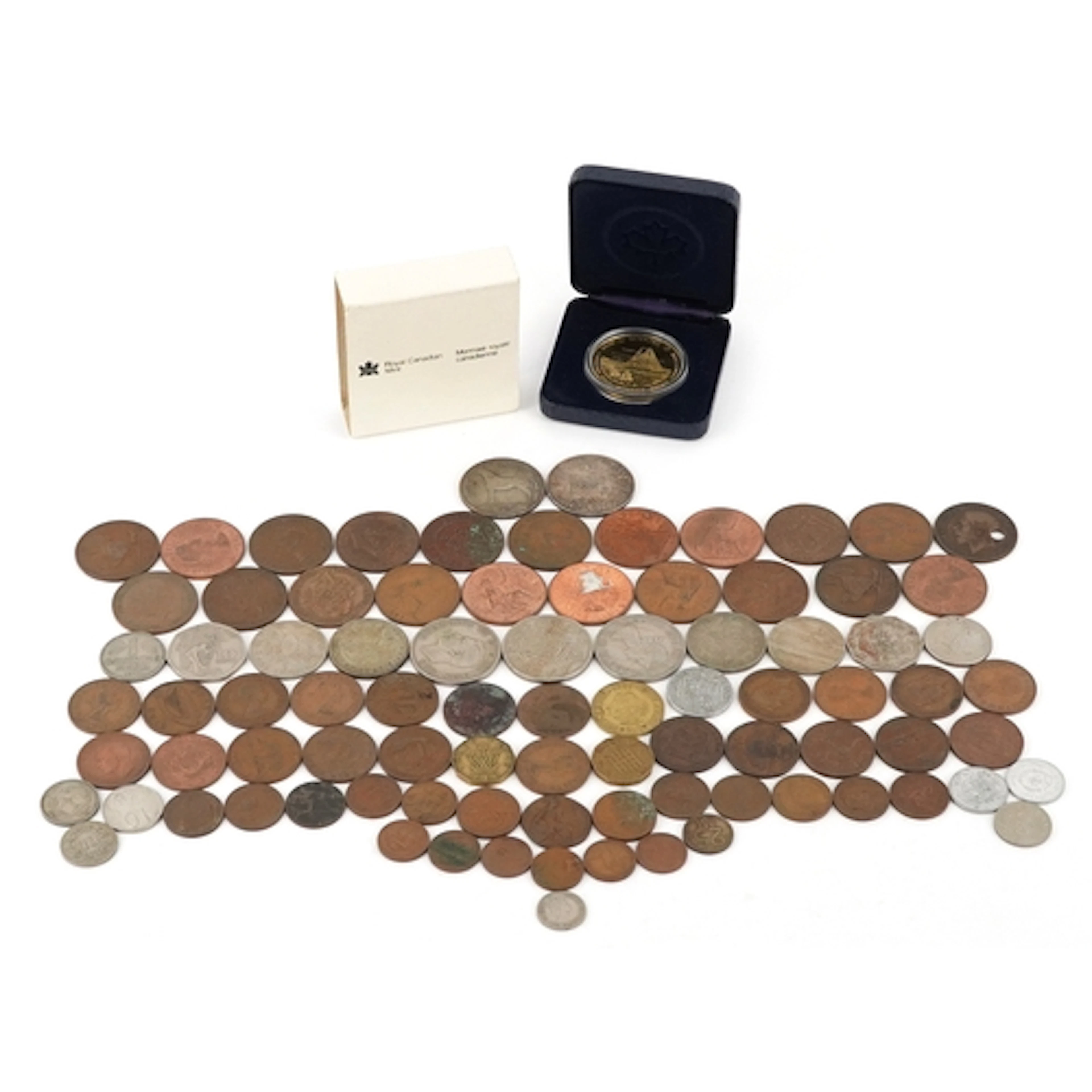 Early 20th century and later coins including a silver Egypti...