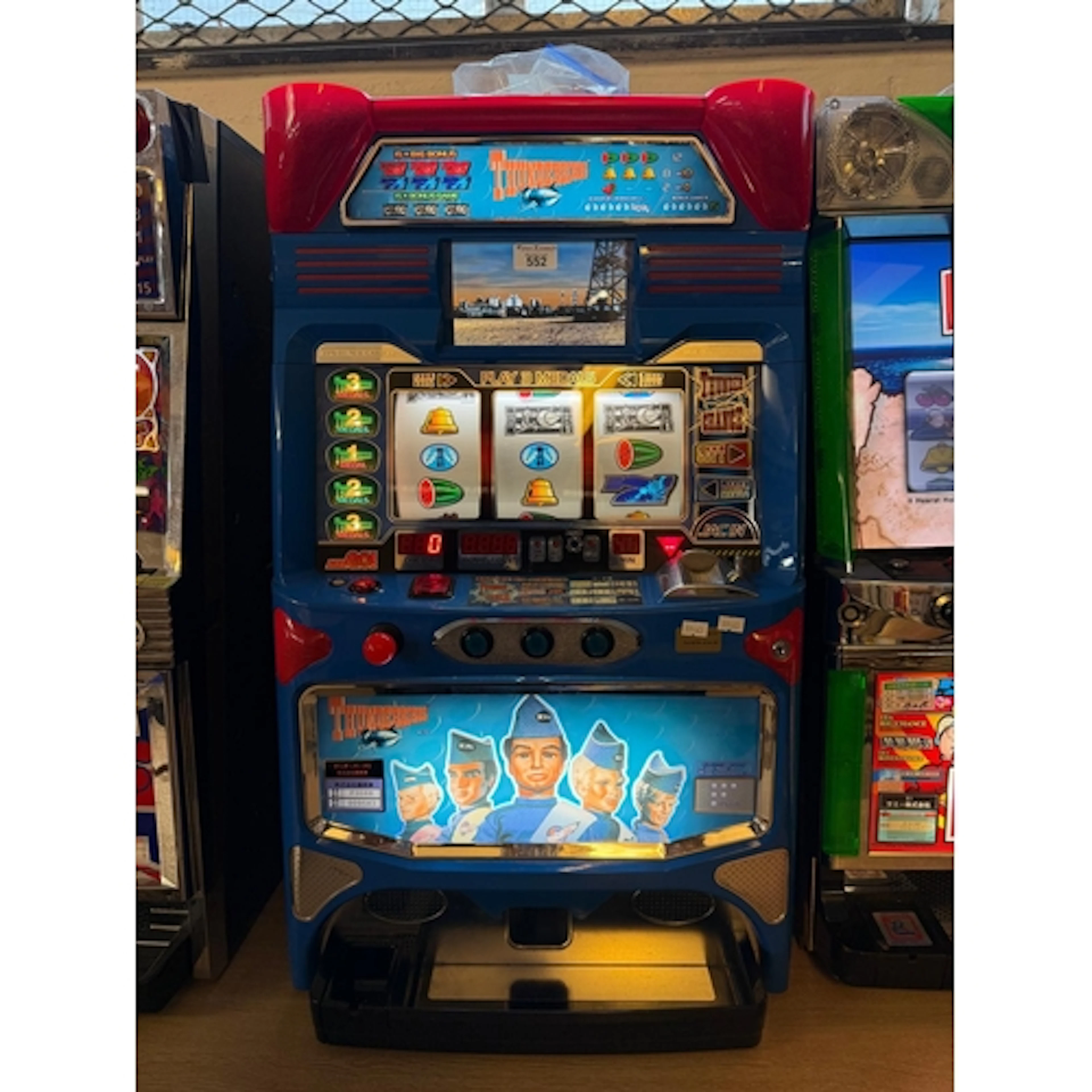 Japanese Pachislo Fujikow Thunderbirds III slot machine. Wit...