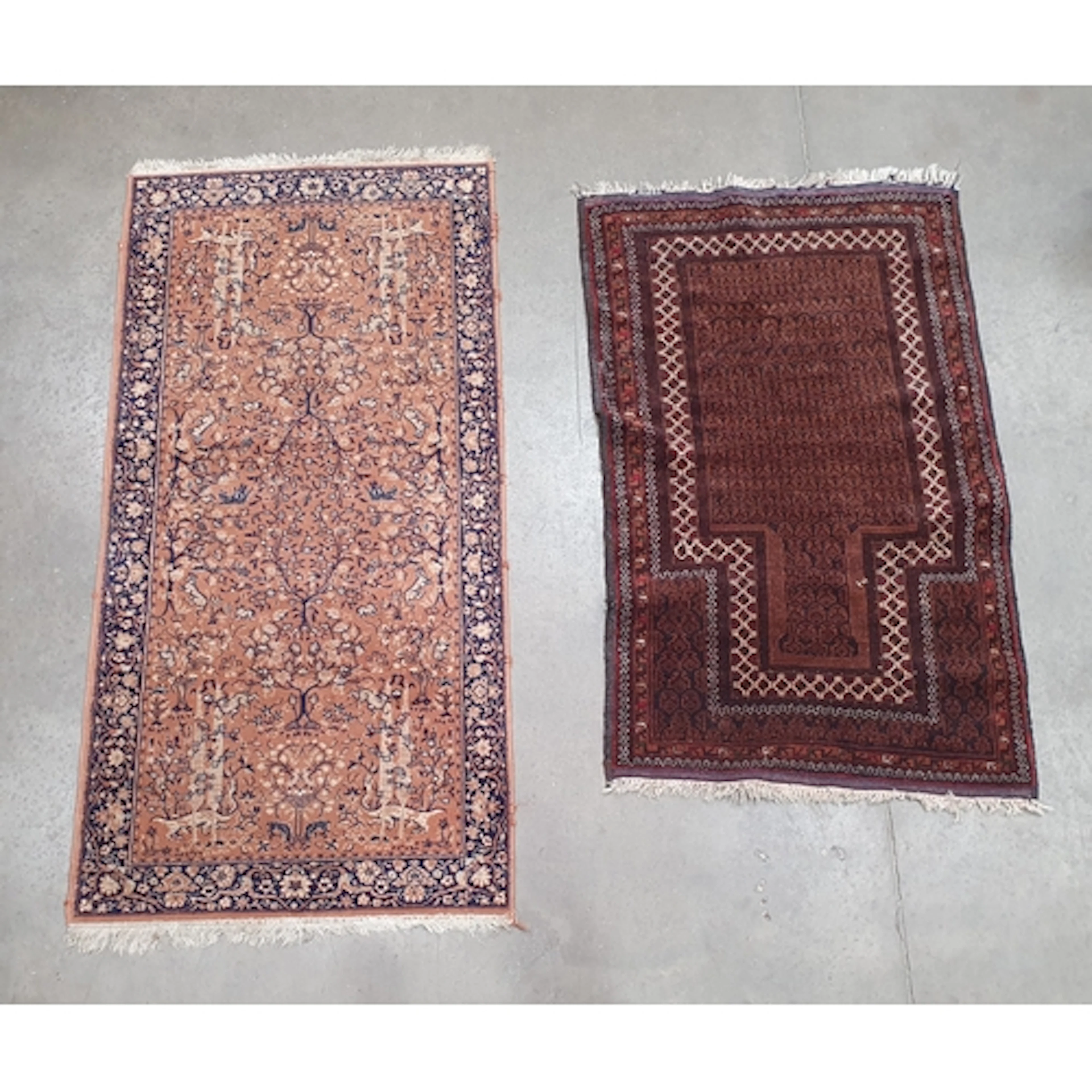 A Persian style Prayer Rug, 4ft 9" x 2ft 11", and another Ru...