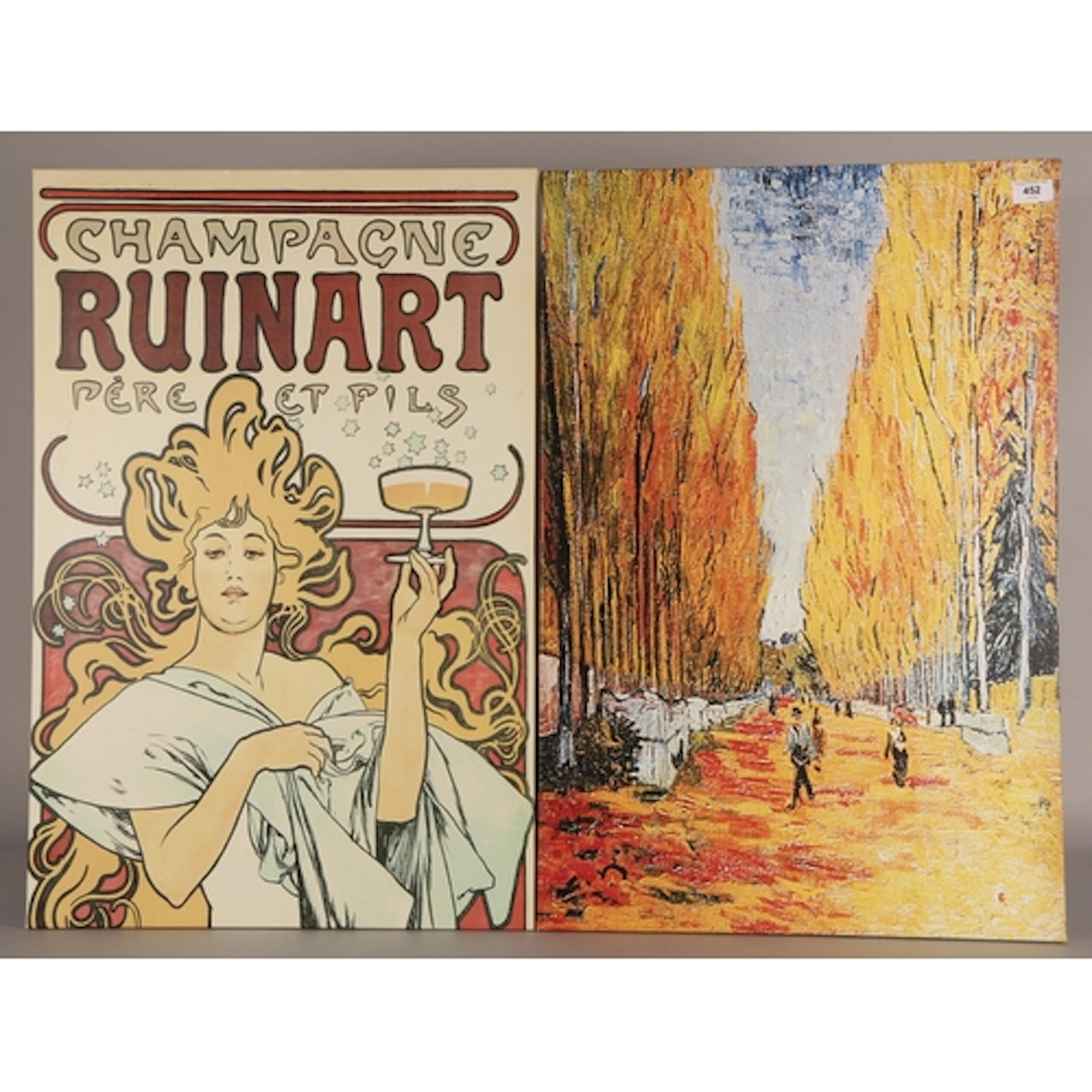 Vintage style champagne poster canvas print with a Vincent V...