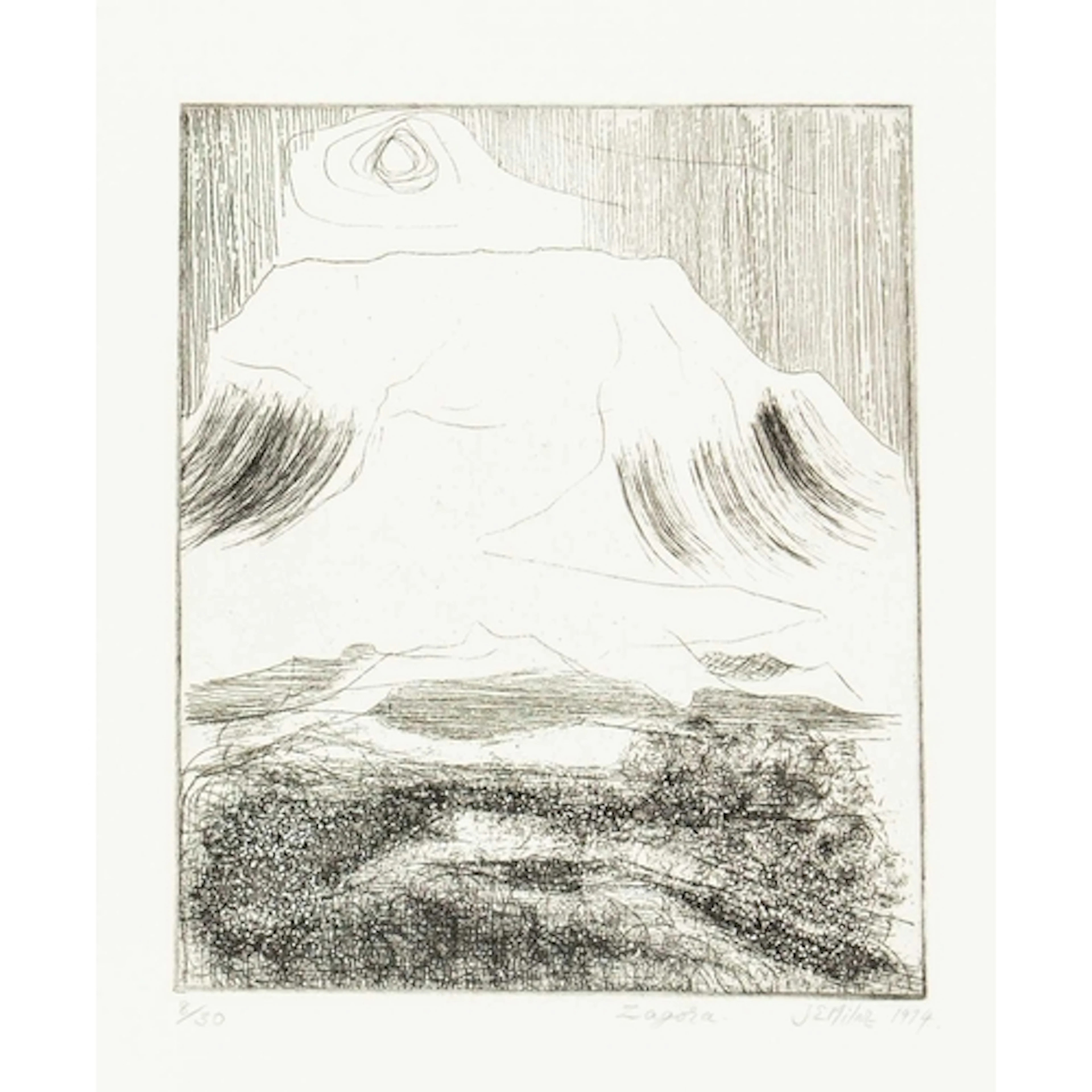 § John Erskine MILNE (1931-1978) Zagora (1974) Etching, sign...