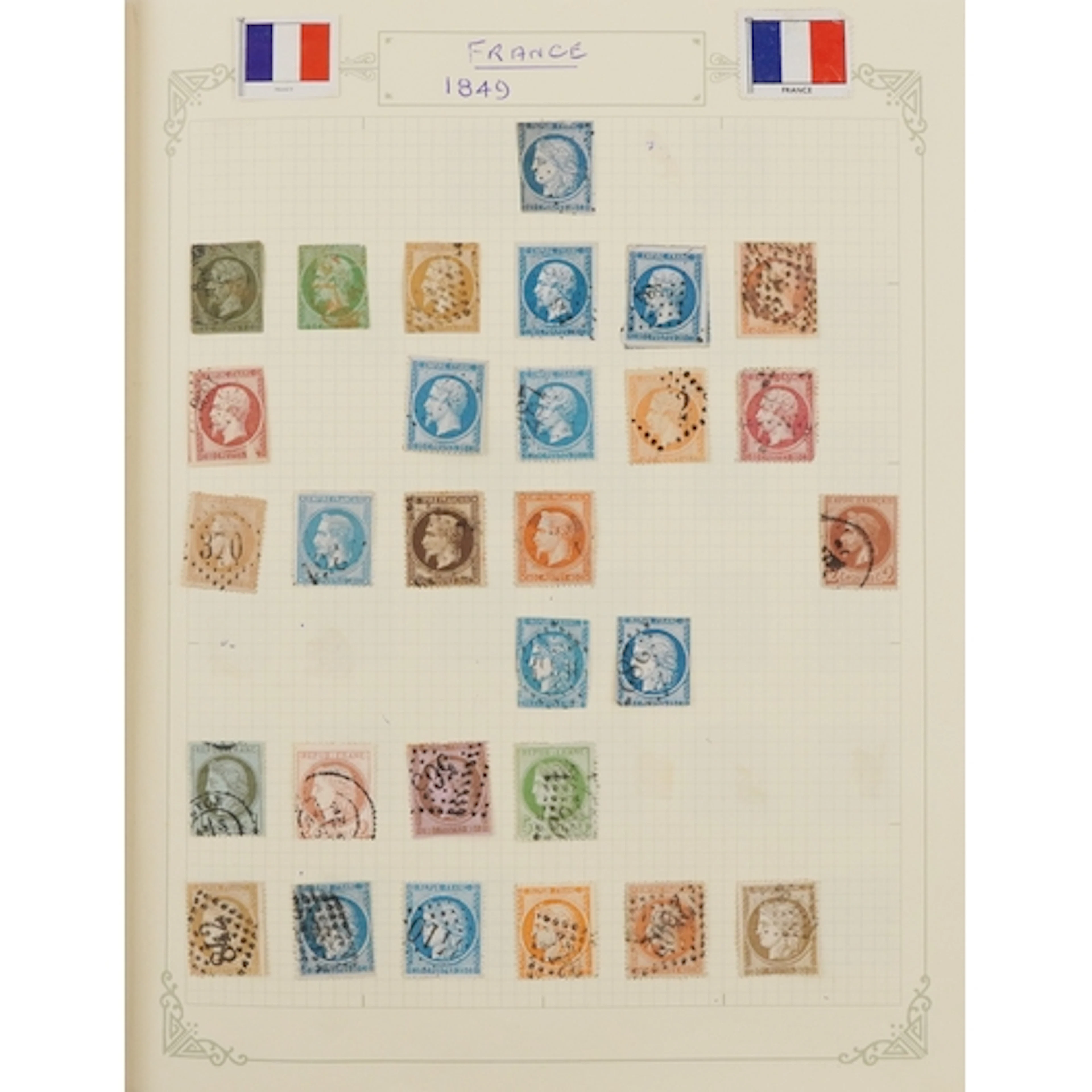 Good selection of 19th century French stamps dating from 184...