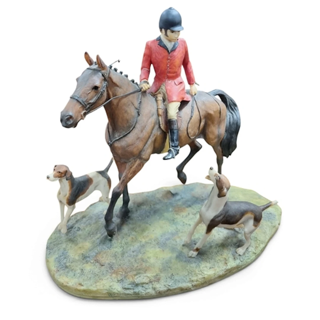 A Border Fine Arts Figural group of a Huntsman and Hounds. W...