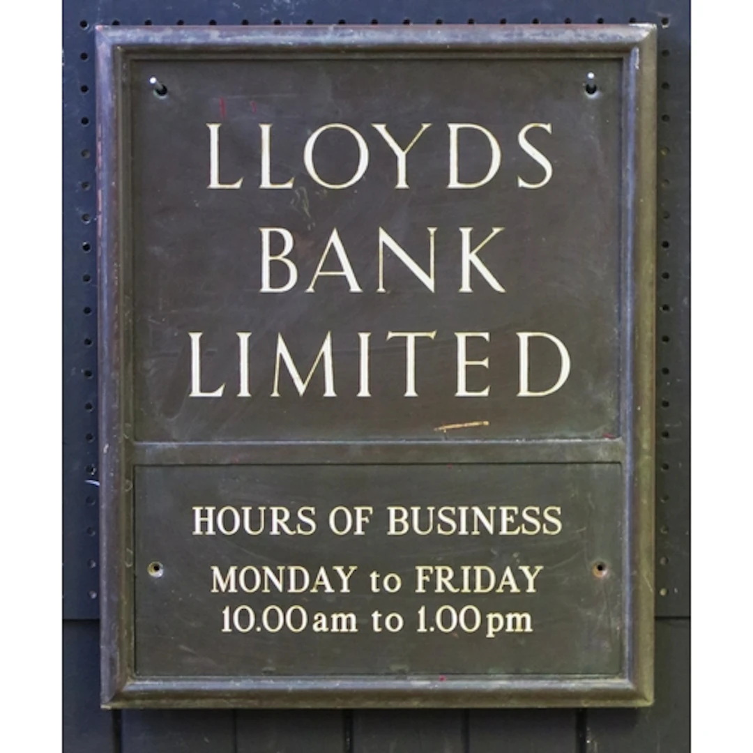 Lloyds Bank Limited - a bronze advertising plaque, 41cm x 33...