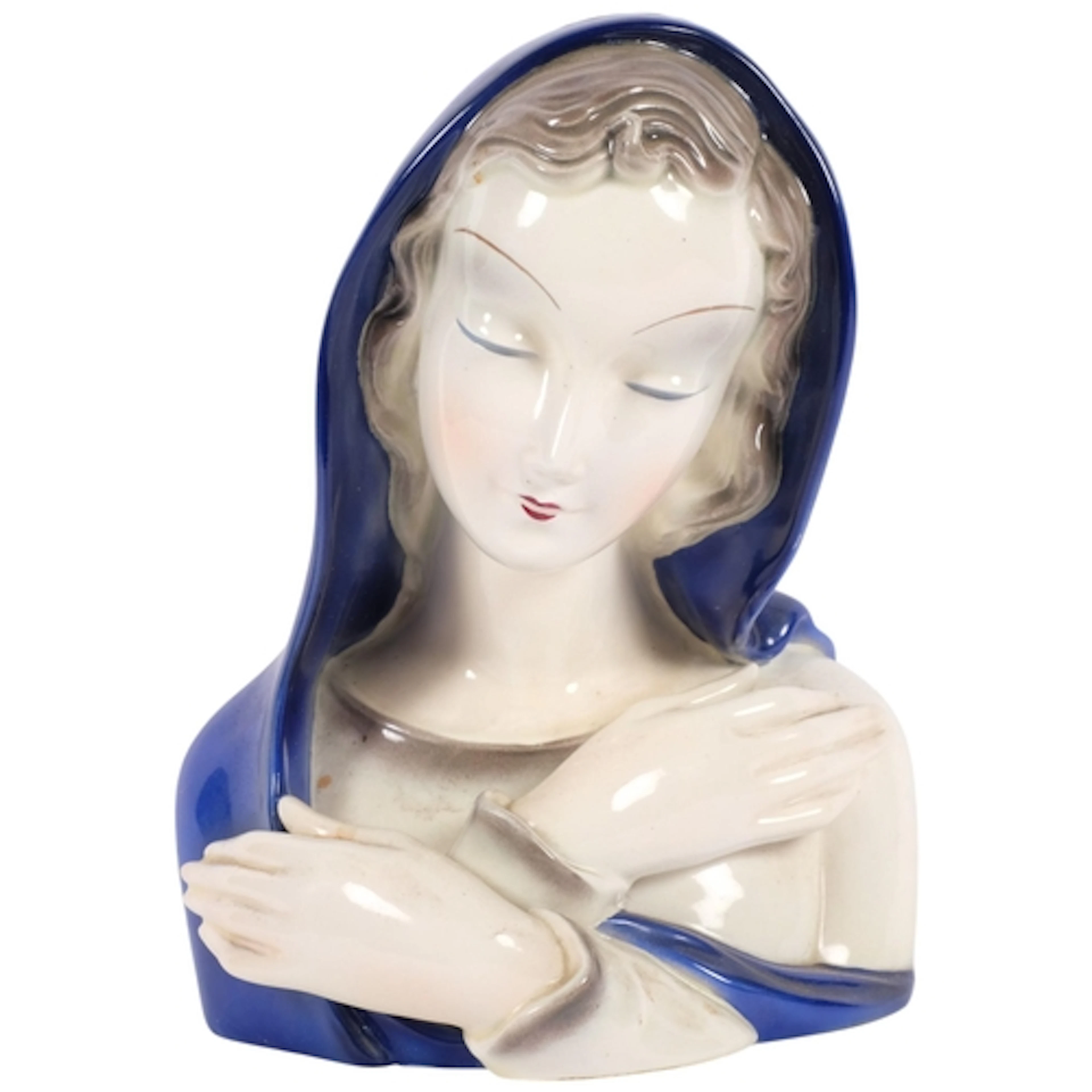 A German Rosler figure, study of the Virgin Mary, H21cm