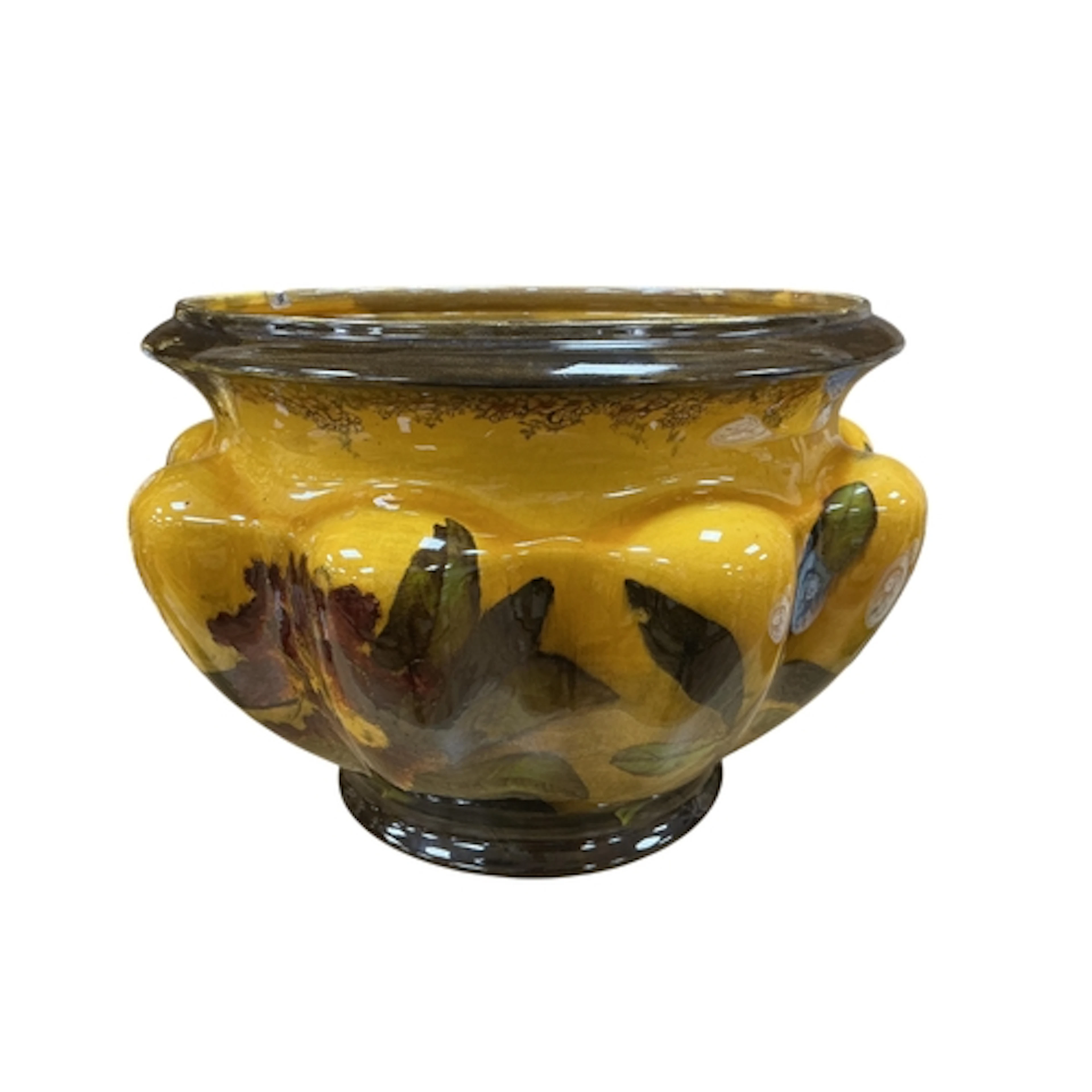 A late Victorian George Jones Madras Ware pottery jardiniere...