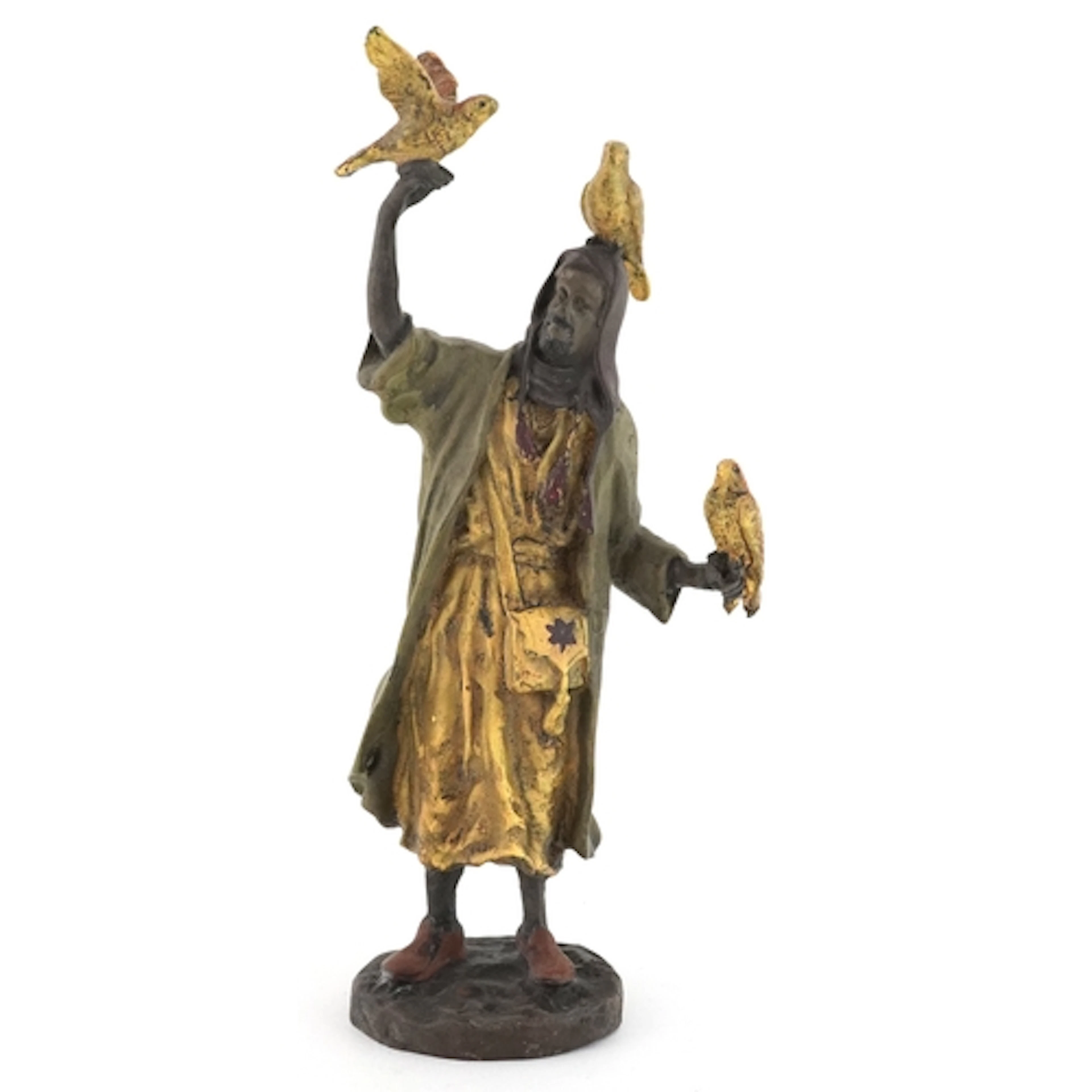 After Franz Xaver Bergmann, cold painted bronze study of an ...
