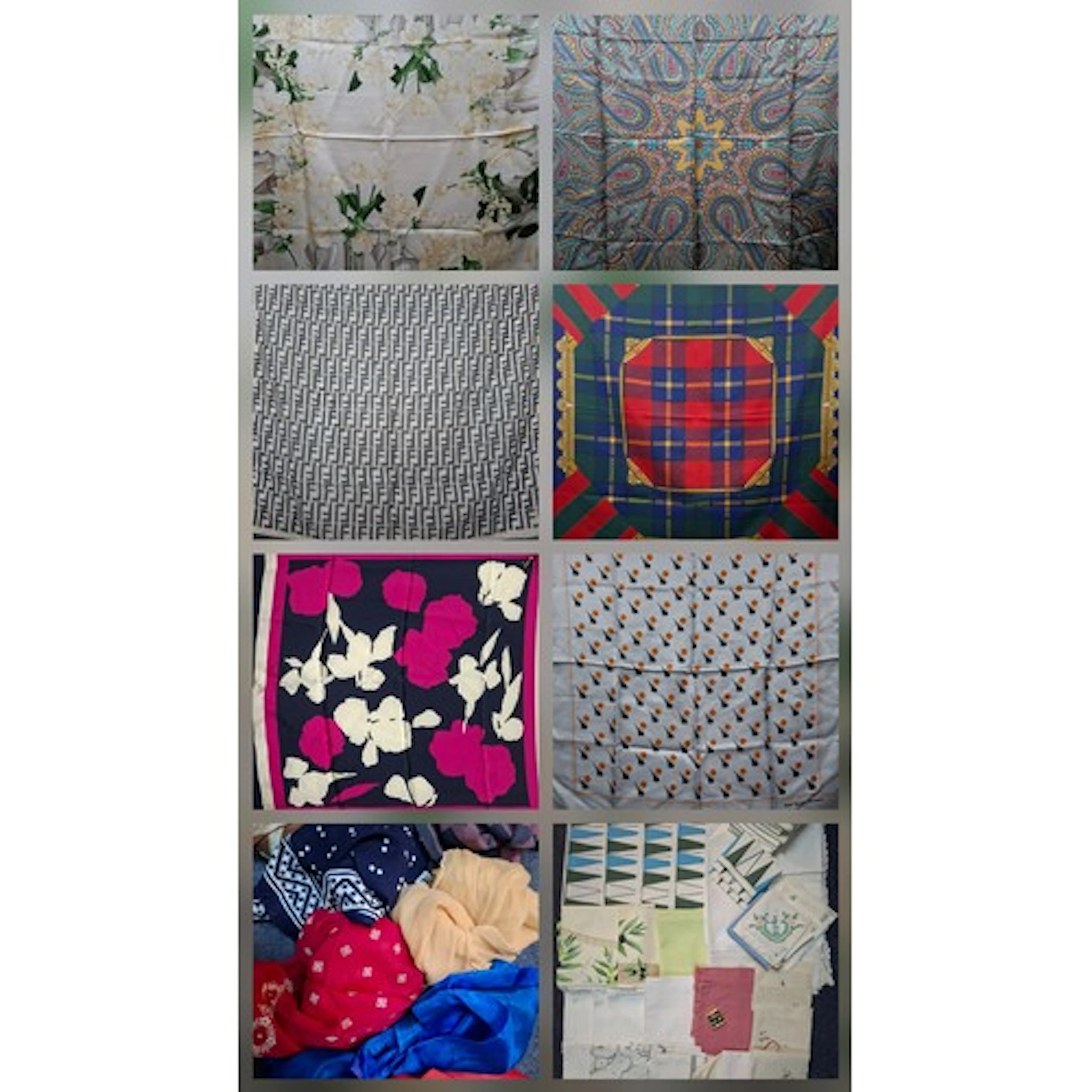 A collection of vintage scarves to include Art of Silk examp...