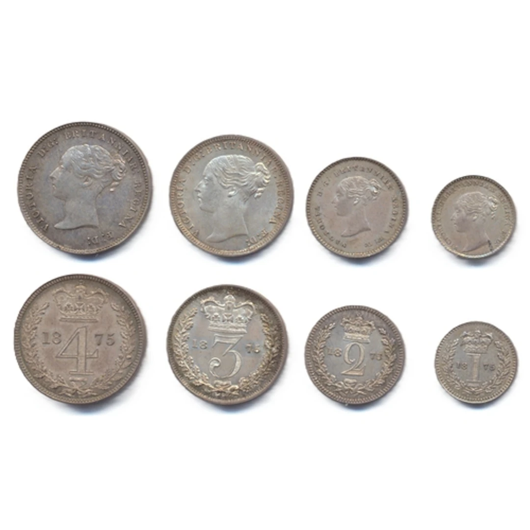 1875 Maundy Set very fine. (Y)