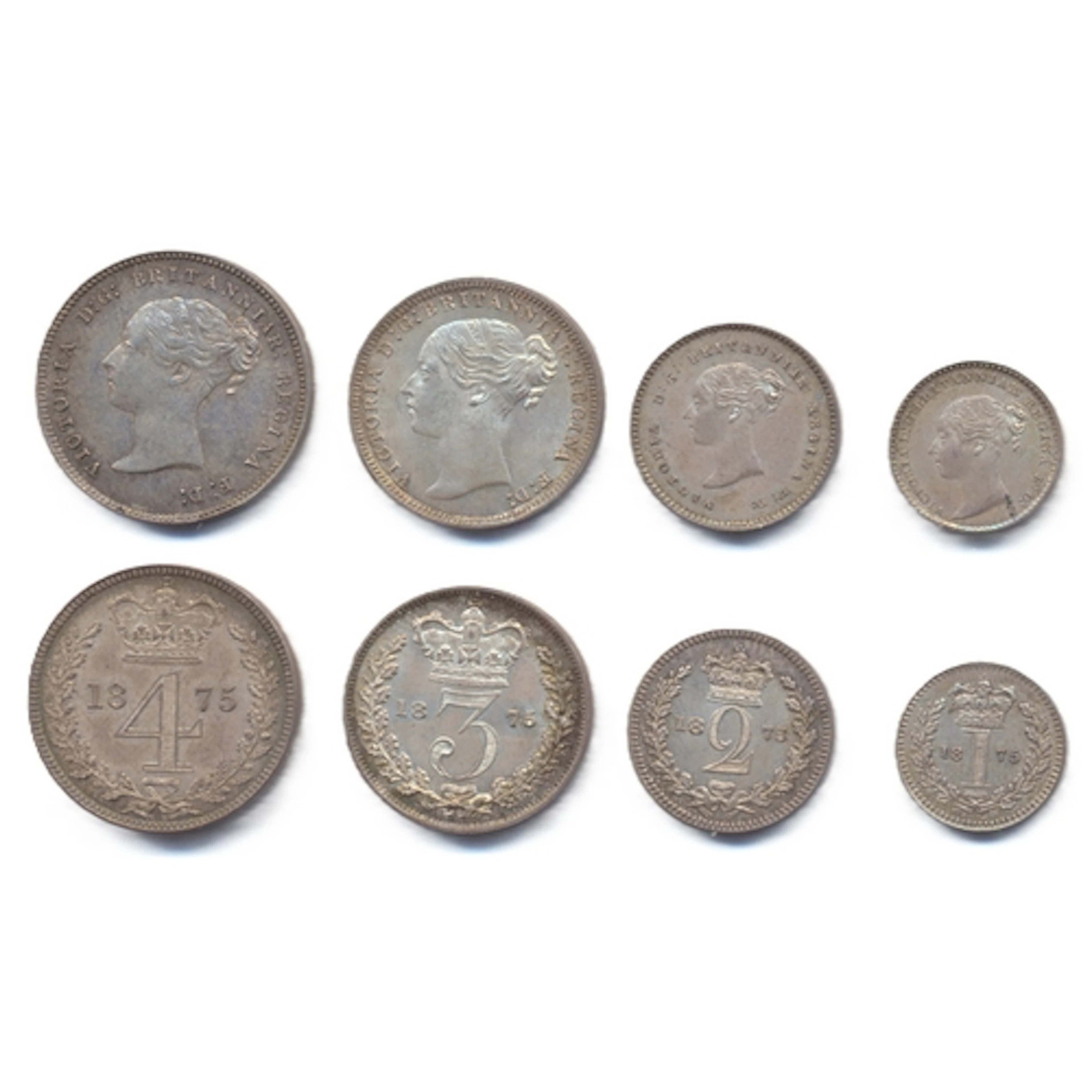 1875 Maundy Set very fine. (Y)