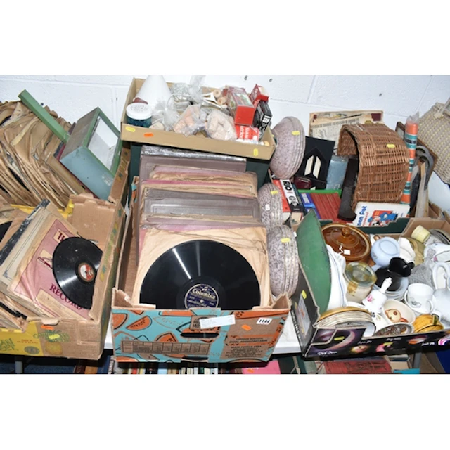 SIX BOXES AND LOOSE MIXED MISCELLANOEUS ITEMS to include thr...