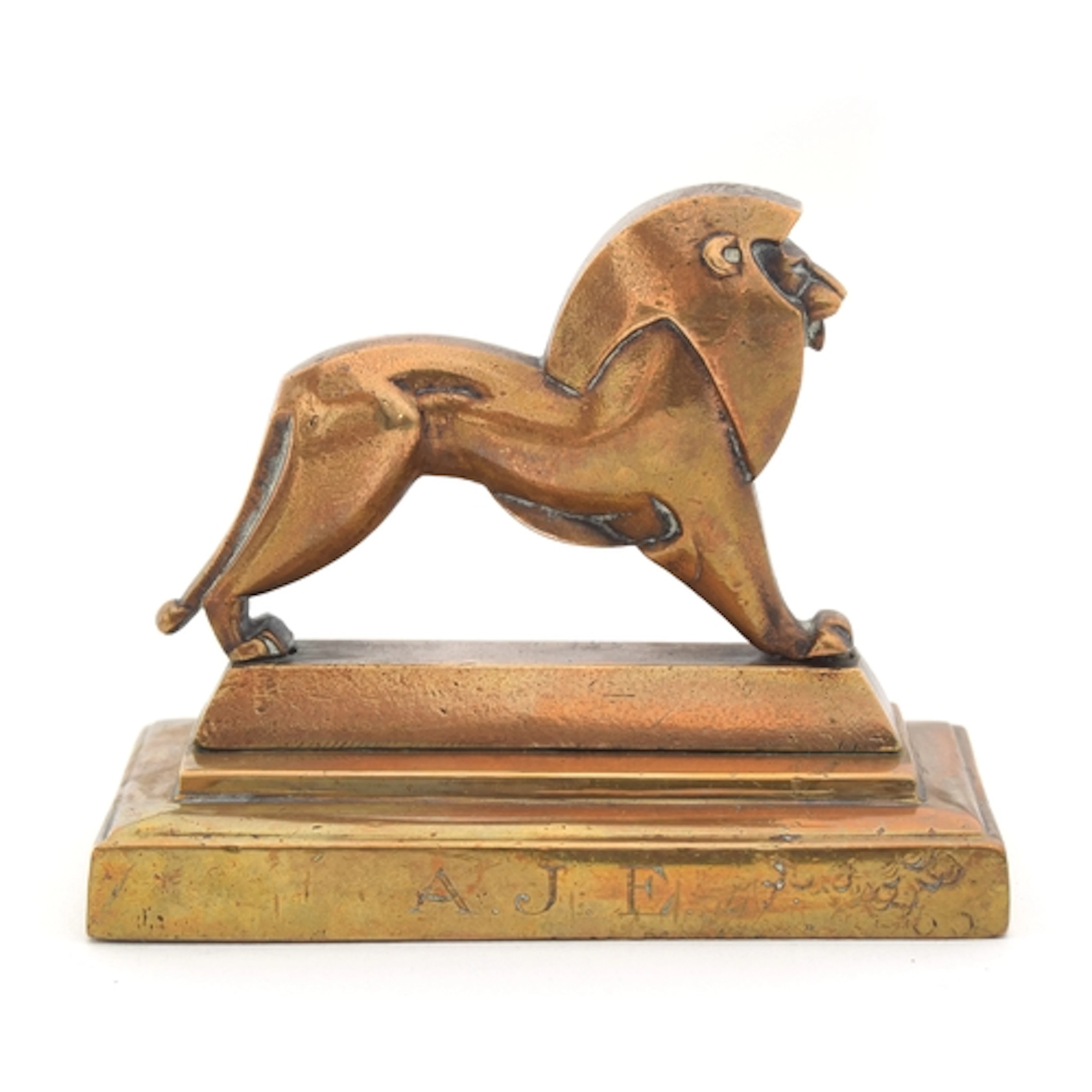 A 1924 Wembley Exhibition brass 'Lion of Empire' figure, des...