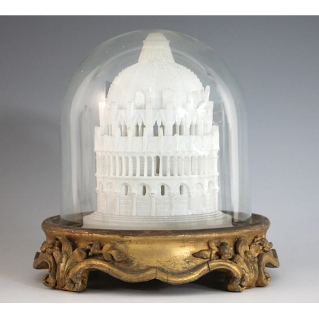 A Grand Tour style carved alabaster model of the San Giovann...