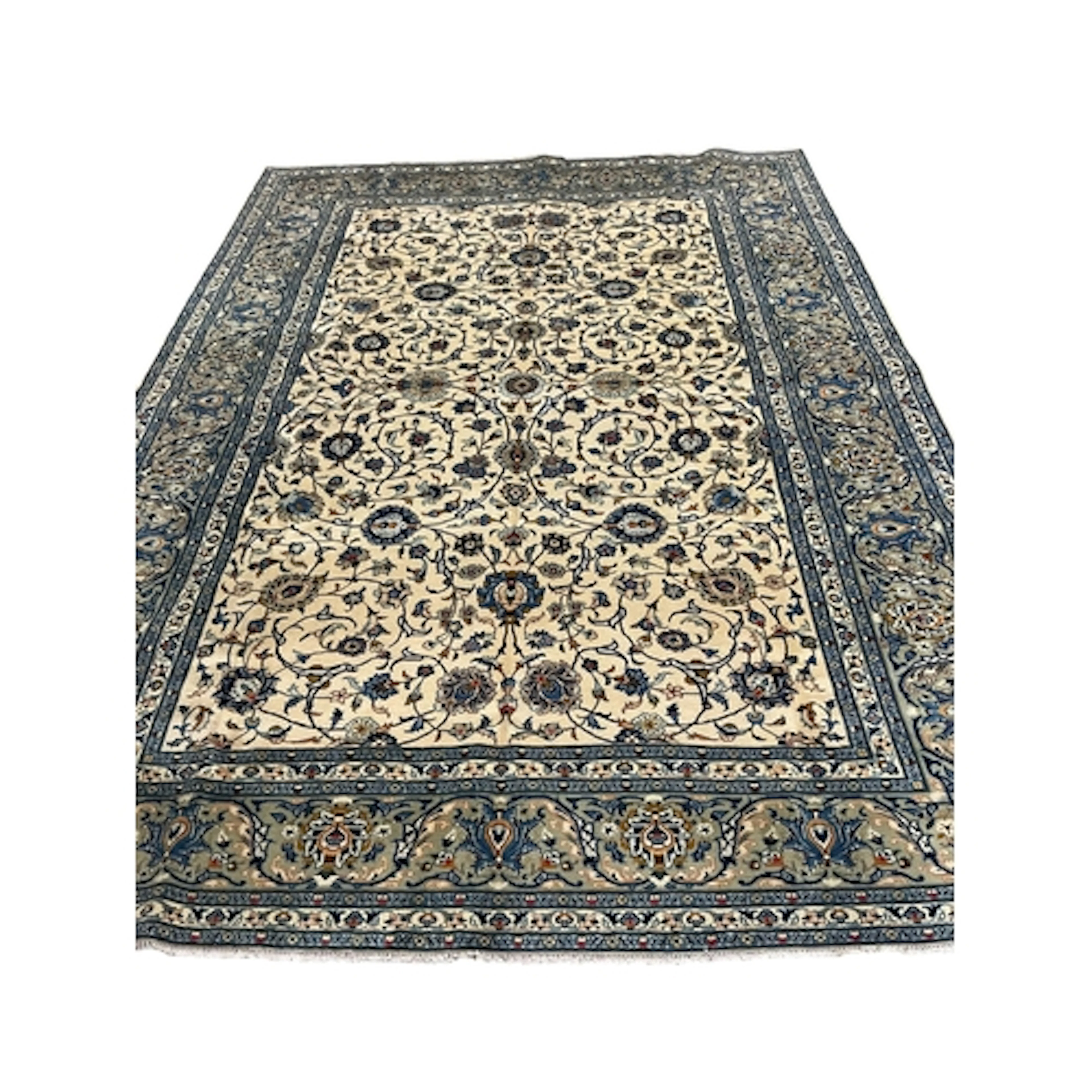 A Kashan ivory ground carpet, 370 x 225cm