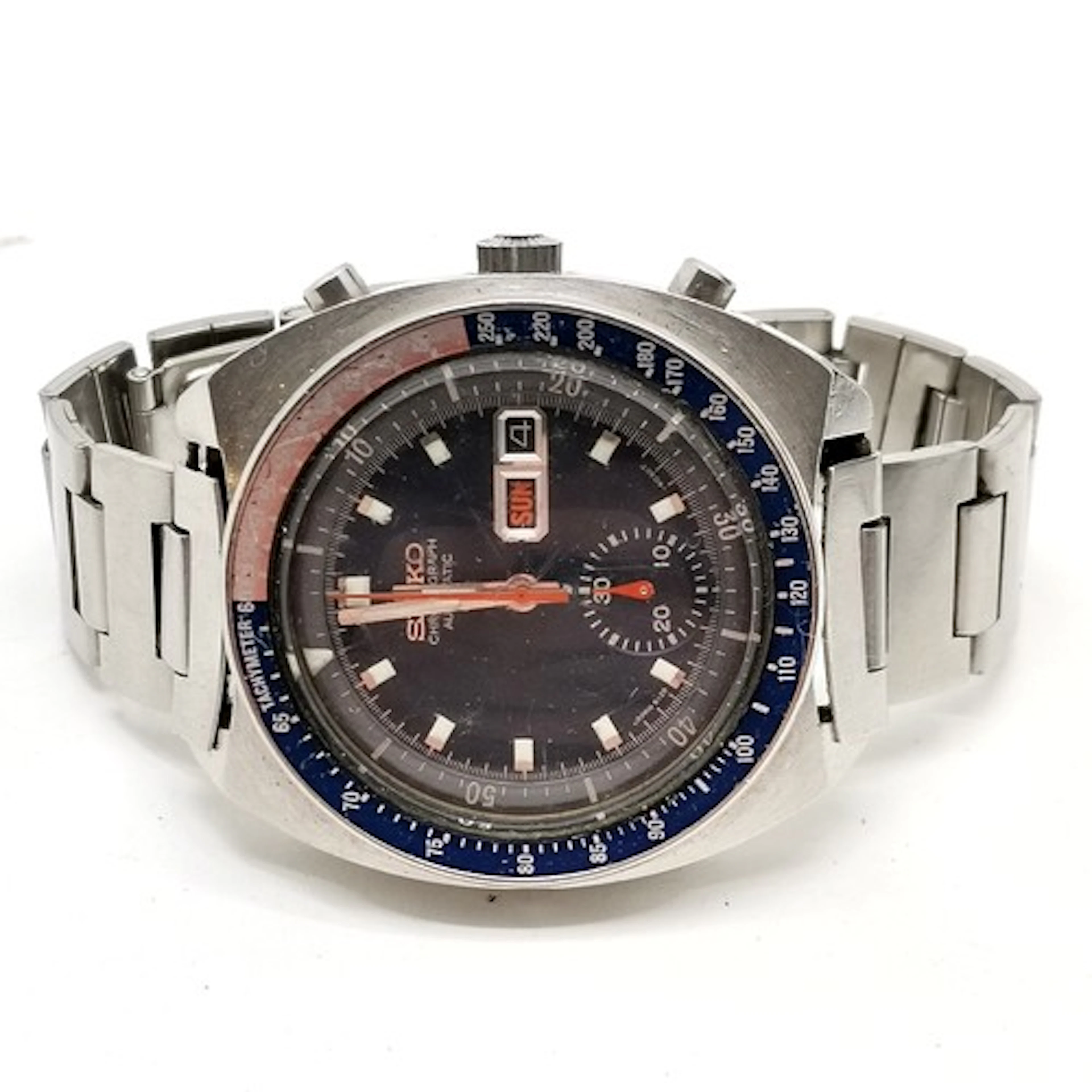 Seiko pogue chronograph #6139-6002 stainless steel 40mm case...
