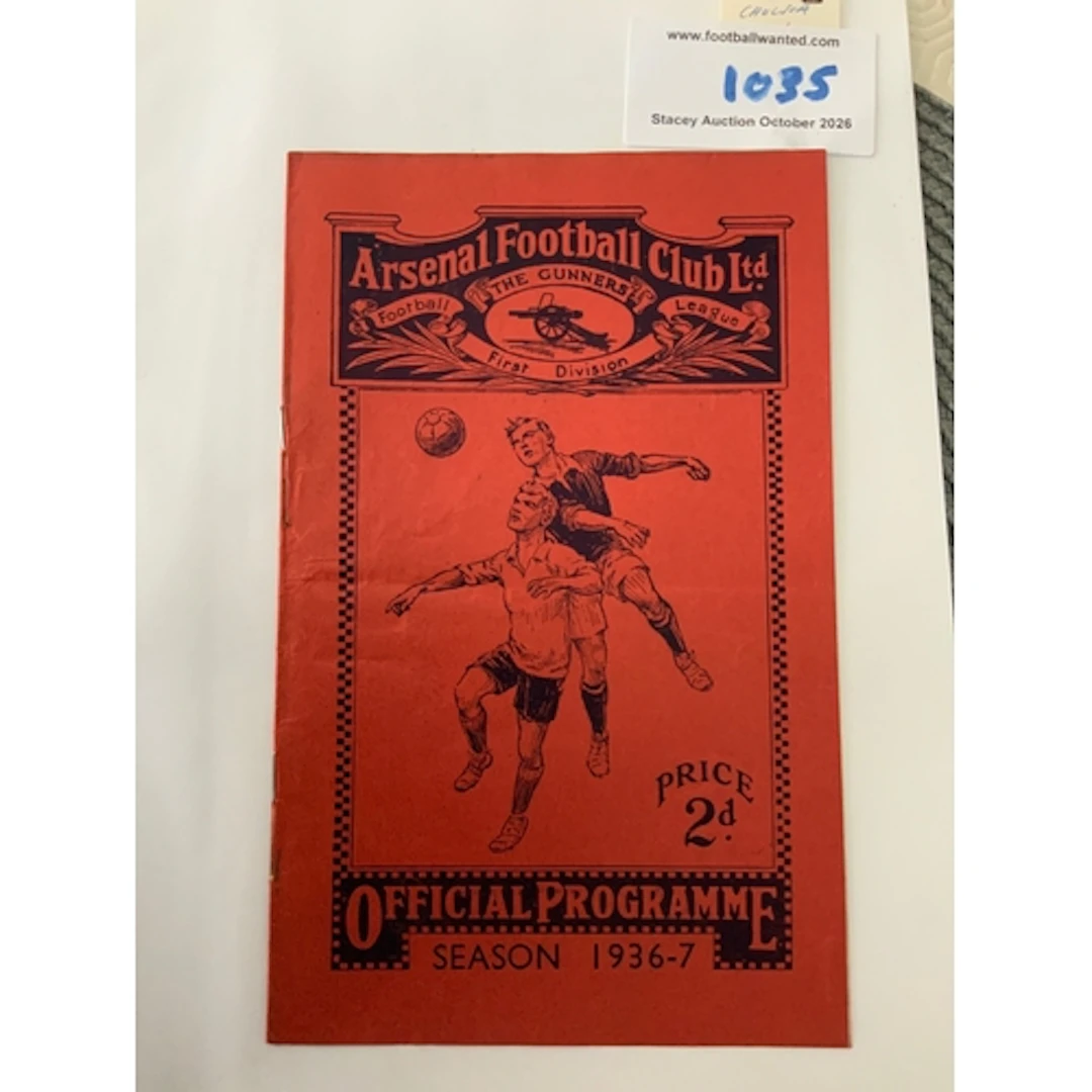 36/37 Arsenal v Chelsea Football Programme: Excellent condit...
