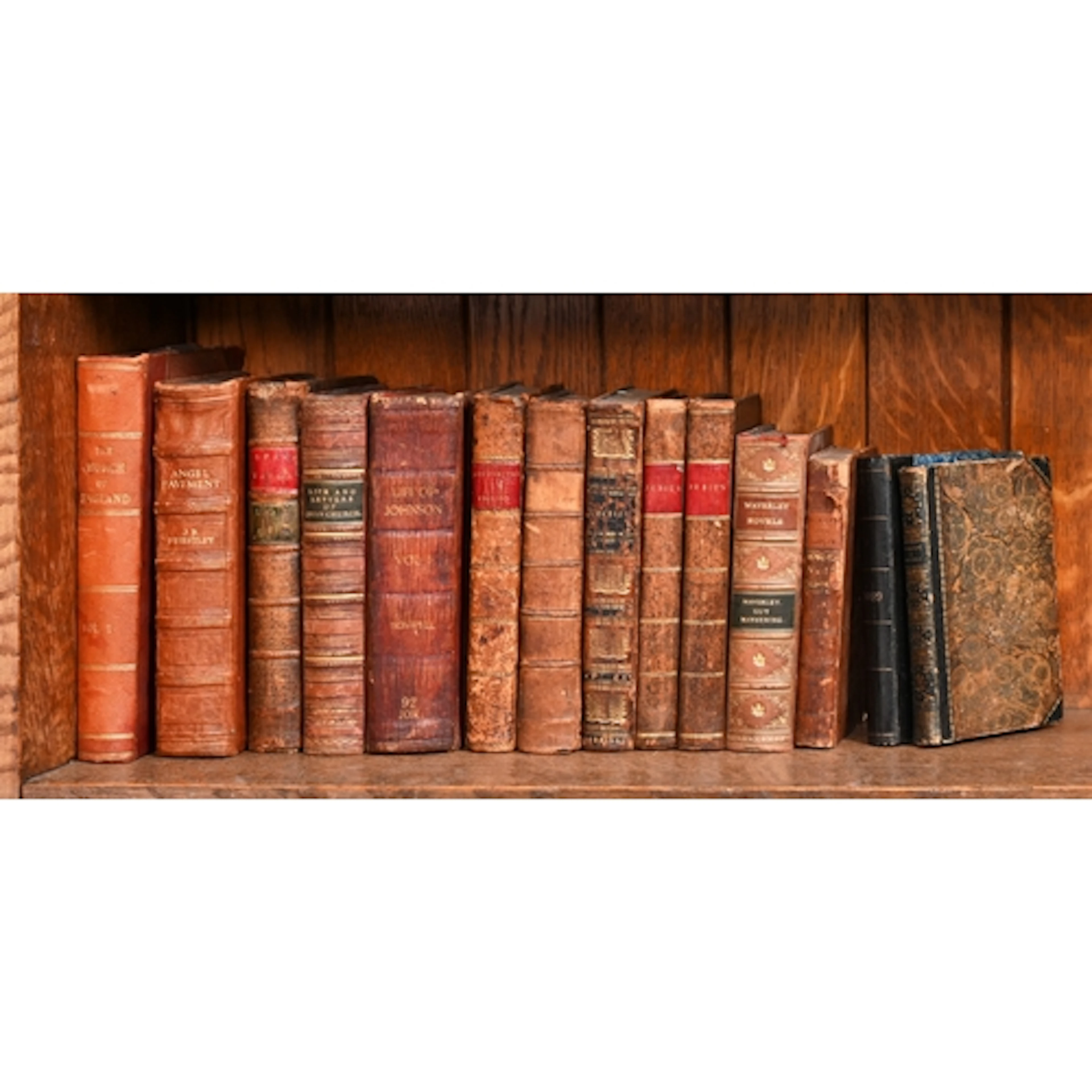 Antiquarian Books. Fourteen leather and part-leather decorat...