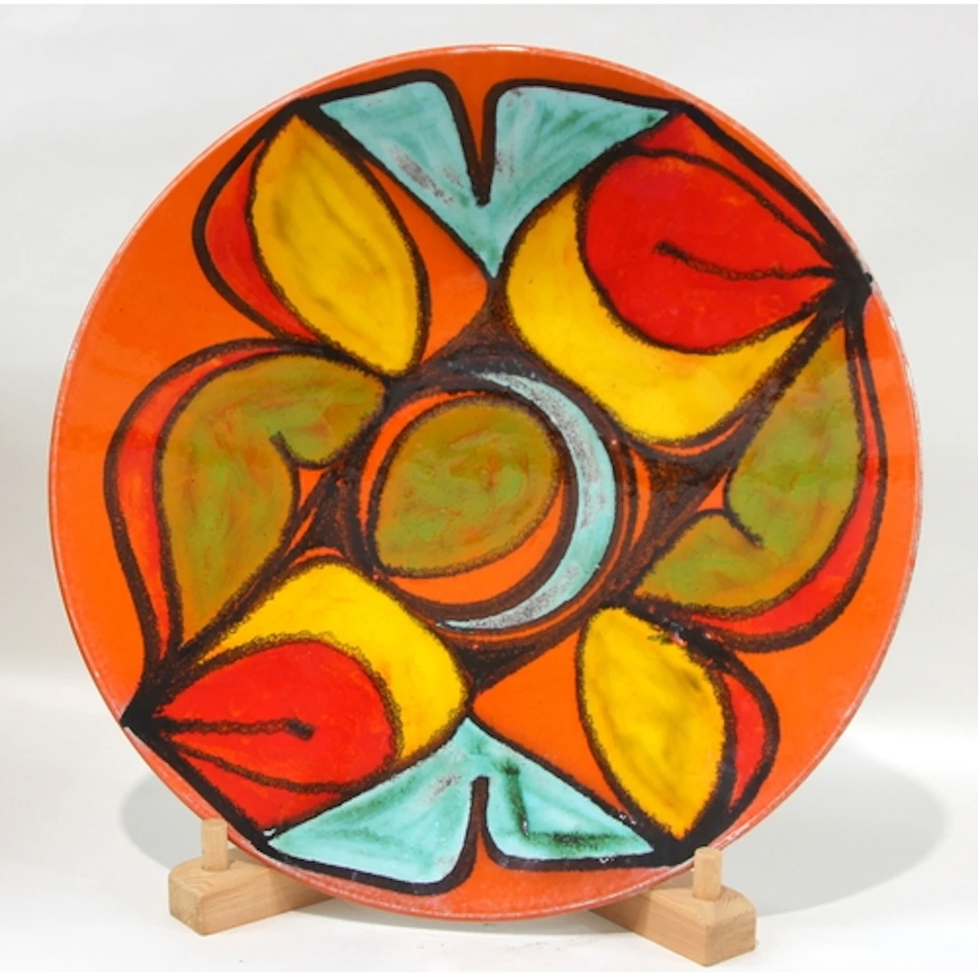 Poole Pottery shape 54 Delphis charger decorated by Cynthia ...