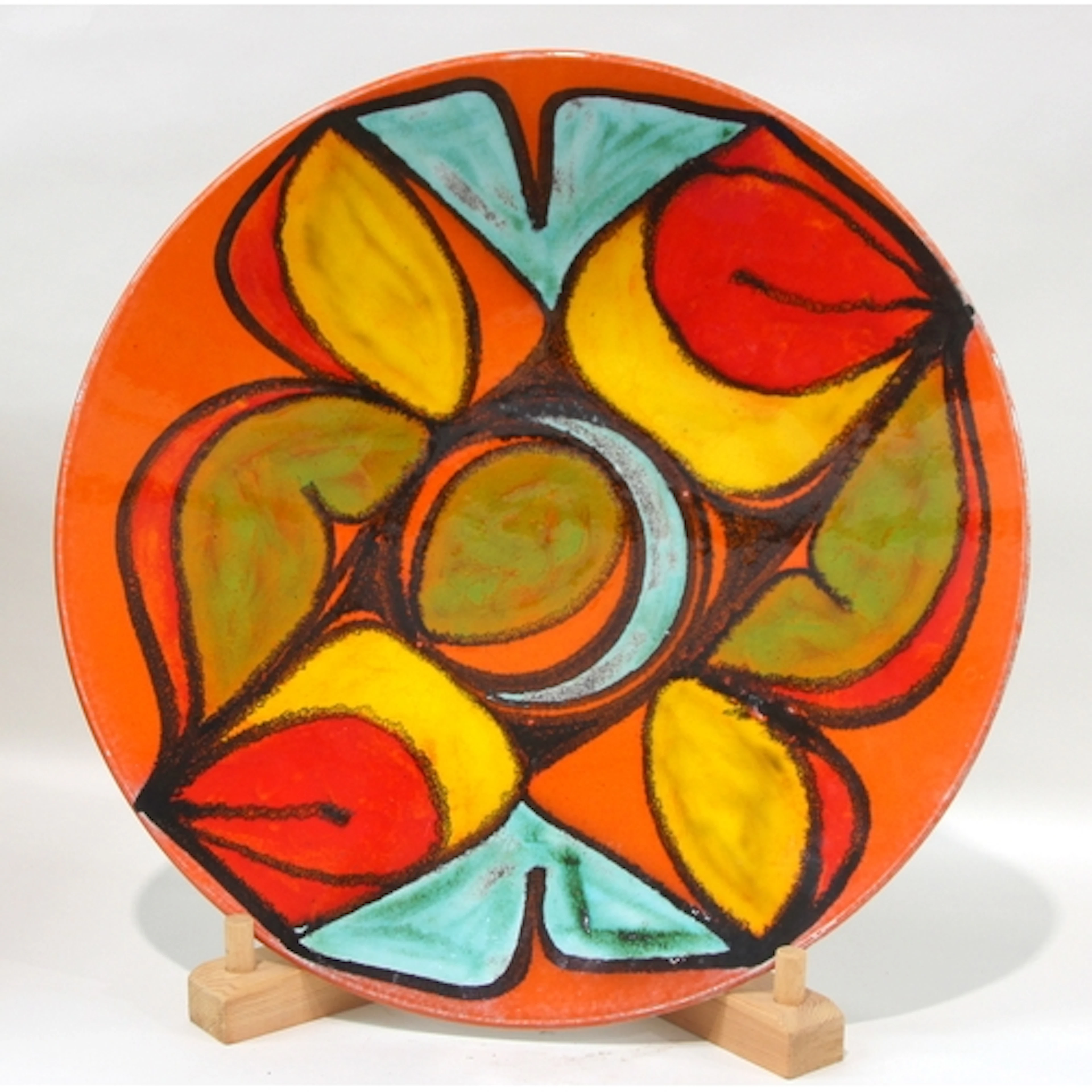 Poole Pottery shape 54 Delphis charger decorated by Cynthia ...