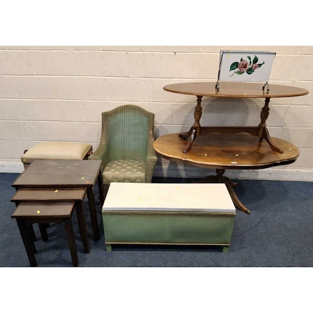 A SELECTION OF OCCASIONAL FURNITURE, to include two oval cof...