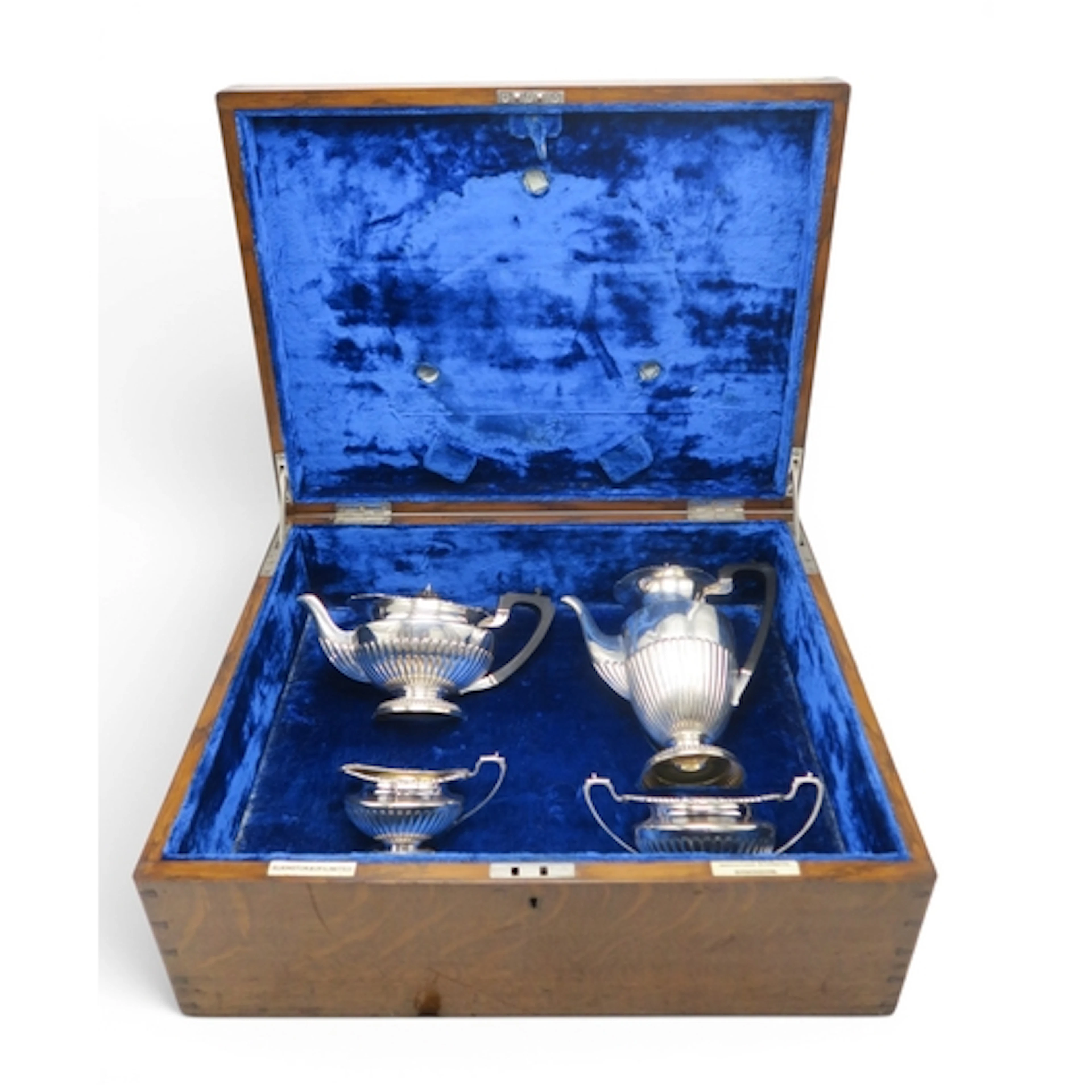ELKINGTON & CO; A late-Victorian four piece silver tea s...