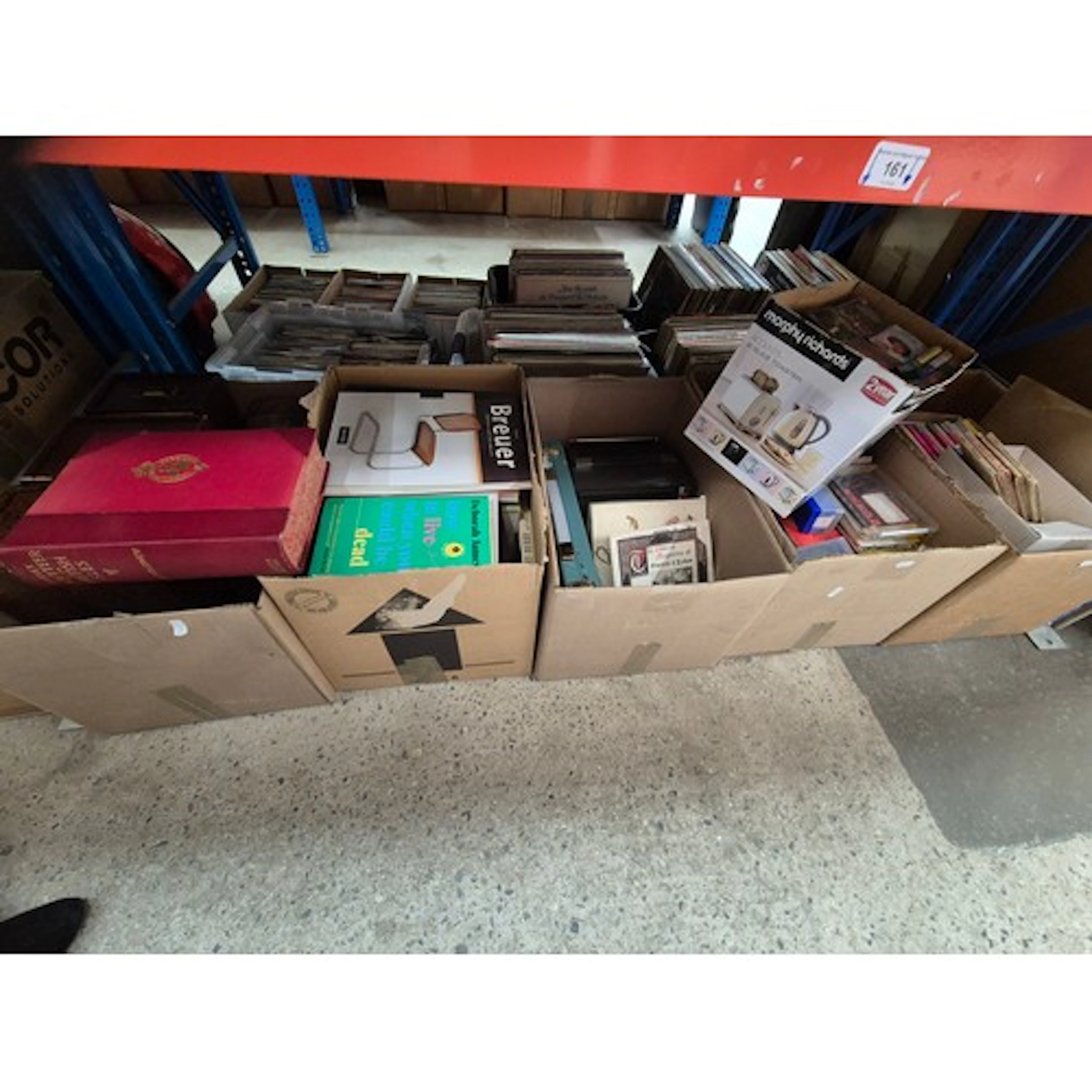 6 boxes of books, music cassettes, OS maps, several boxes of...