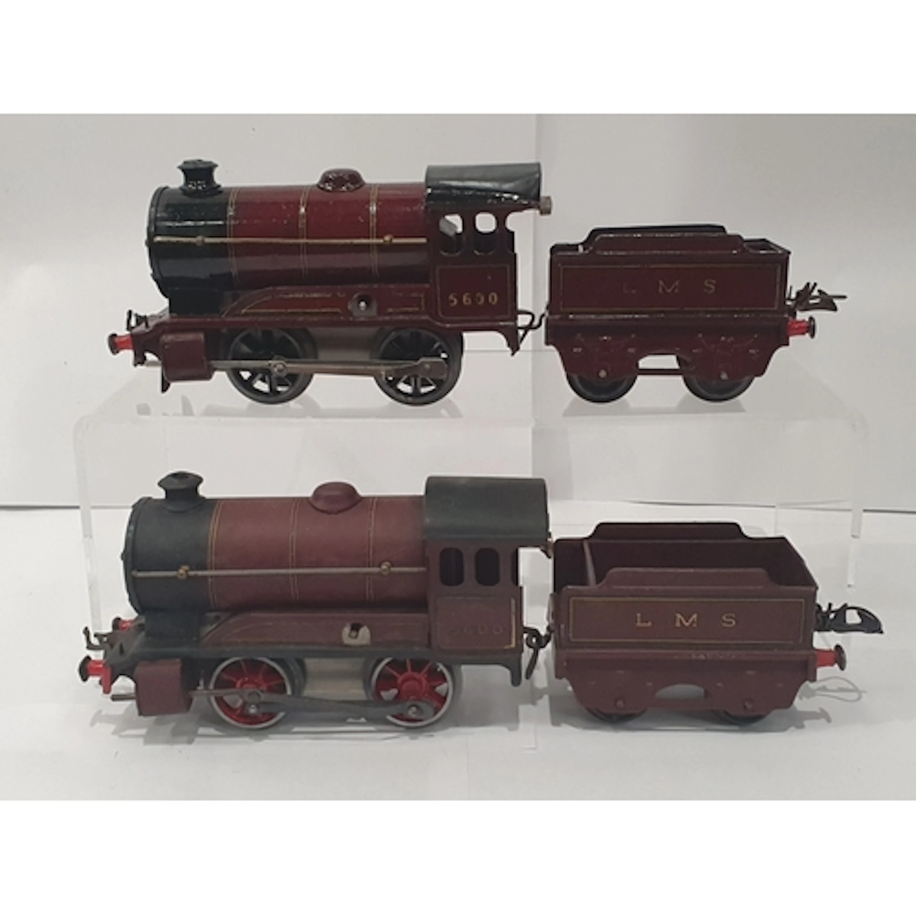 Two unboxed Hornby 0 gauge No.1 clockwork 0-4-0 Locomotives ...