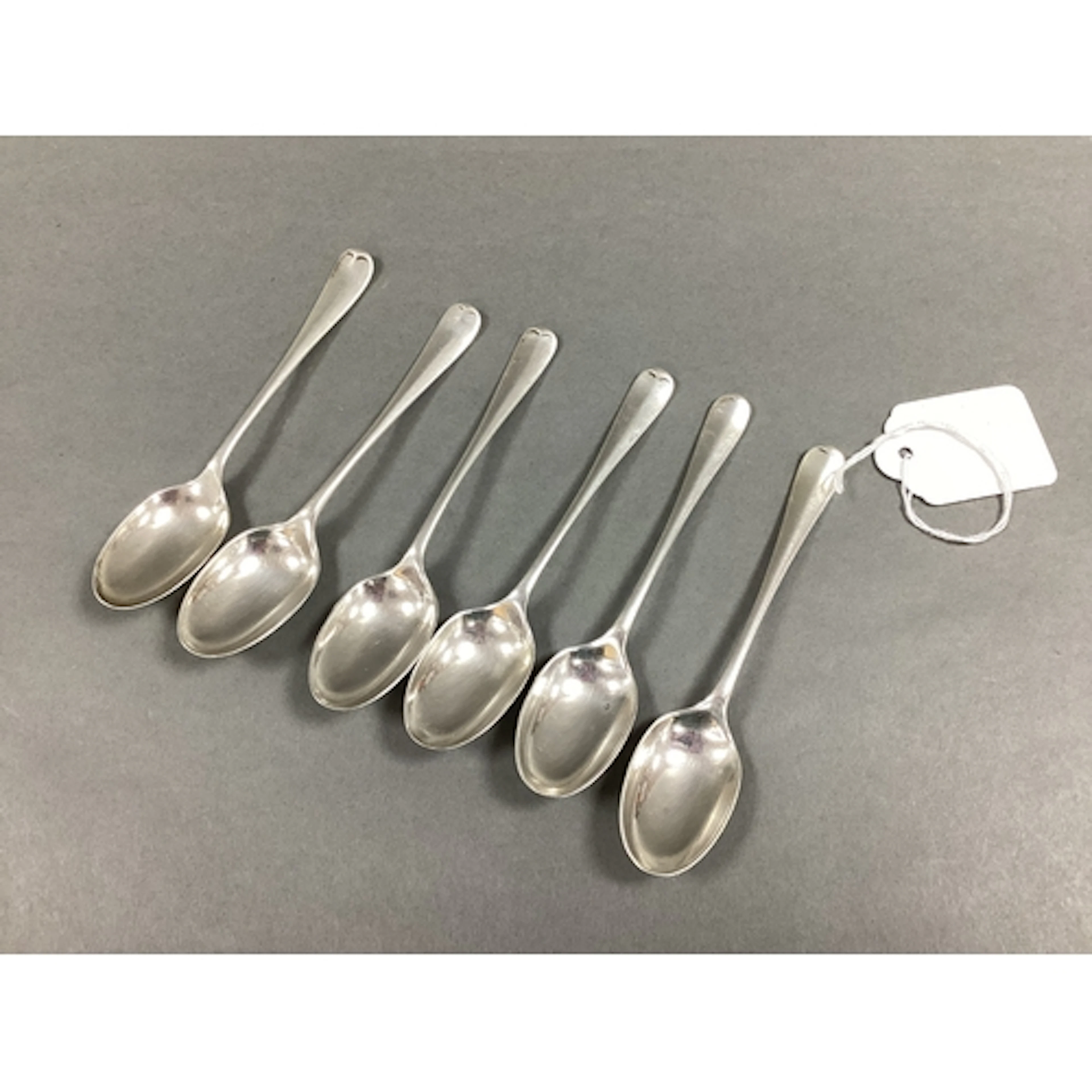 Walker & Hall; A Matched Set of Six Hallmarked Silver Teaspo...