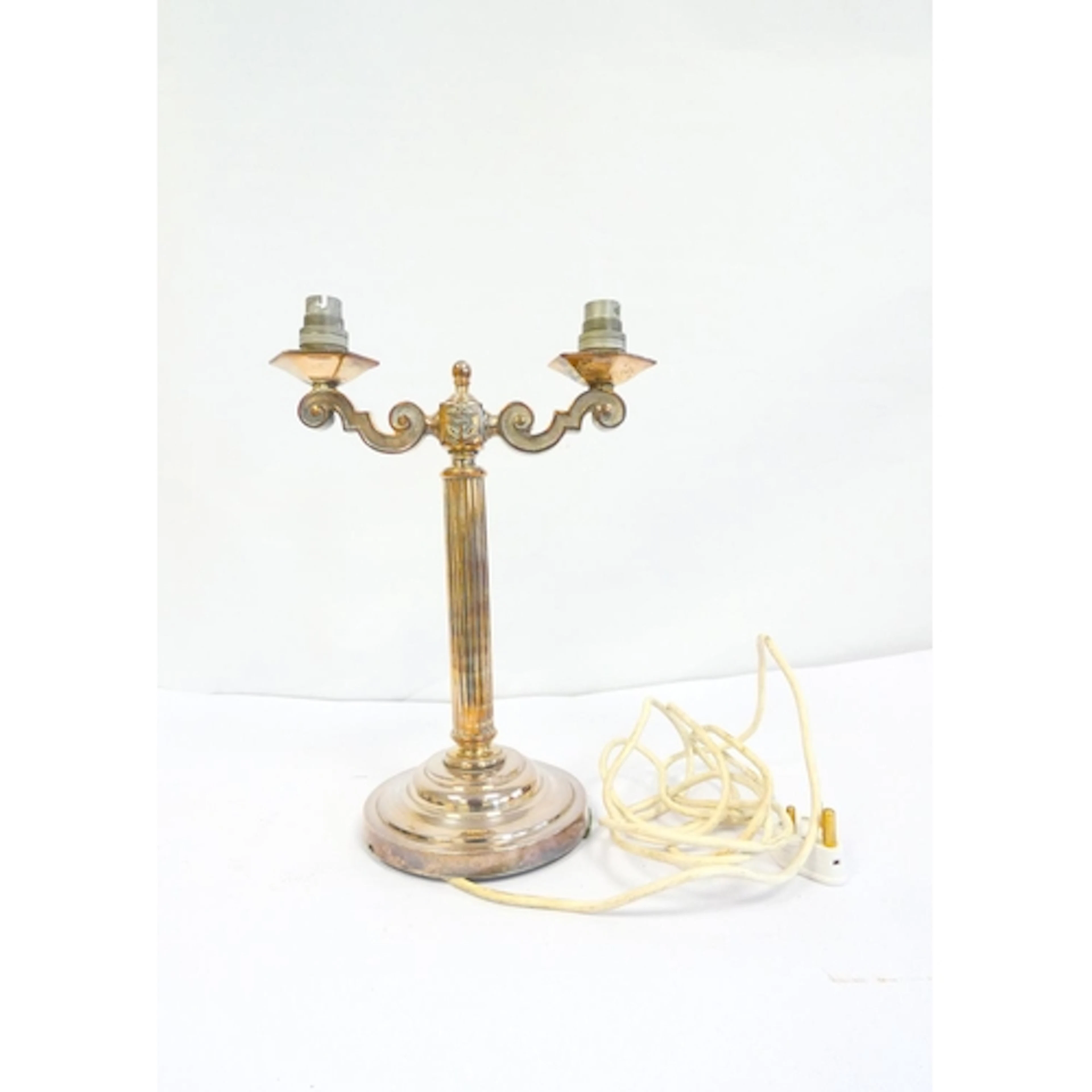 A c1930s Royal Navy two branch silver plated officer's mess ...