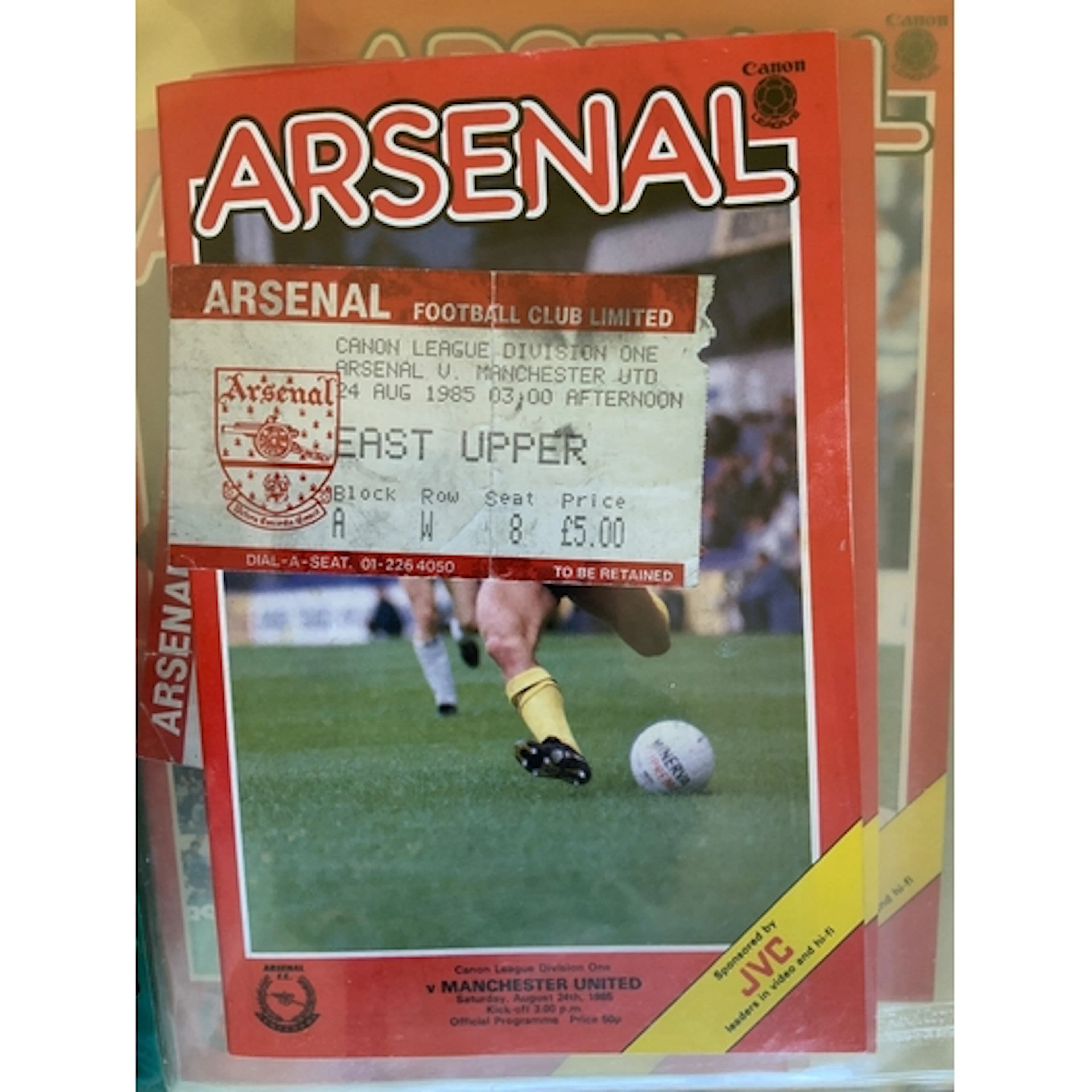 85/86 Arsenal Home Football Programmes Tickets + Reserves: 2...