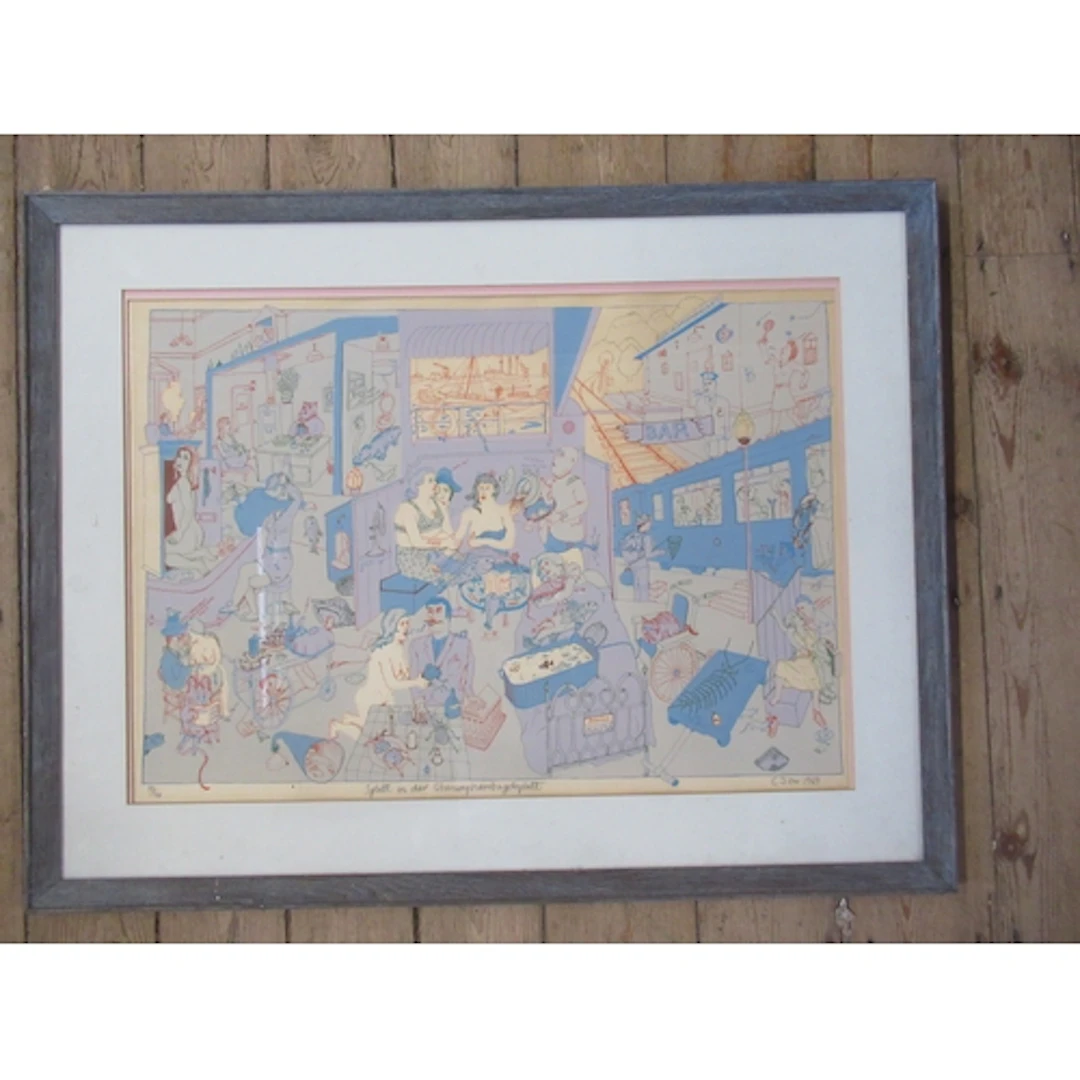 C J Orr, limited edition colour print, In Der Gherumphambuge...
