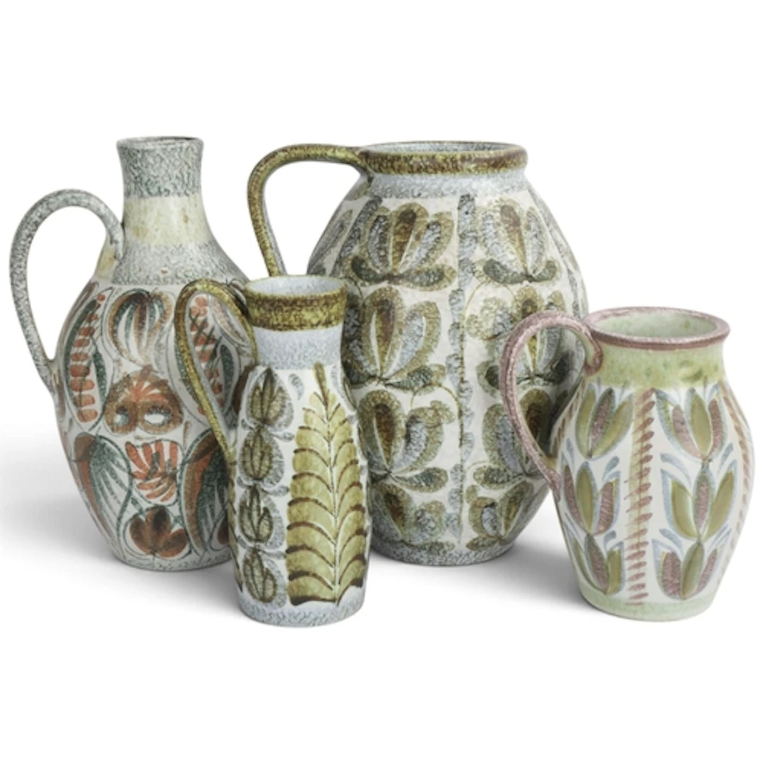 GLYN COLLEDGE for Denby, four stoneware vases, all with mak...