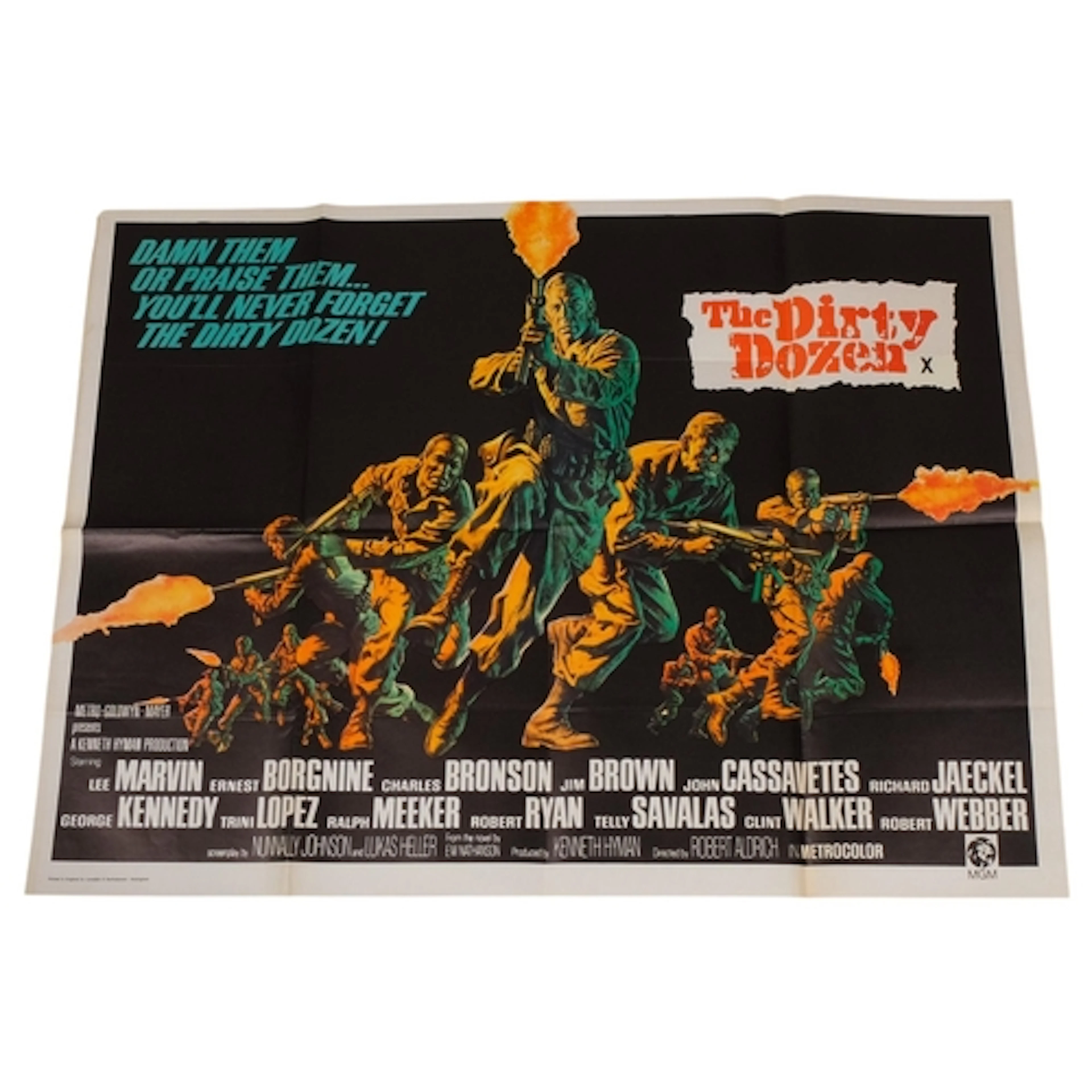 The Dirty Dozen (1967) (RR 1970s), British Quad Film Poster,...