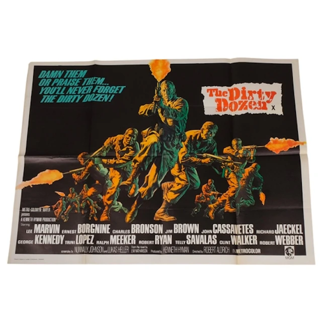 The Dirty Dozen (1967) (RR 1970s), British Quad Film Poster,...