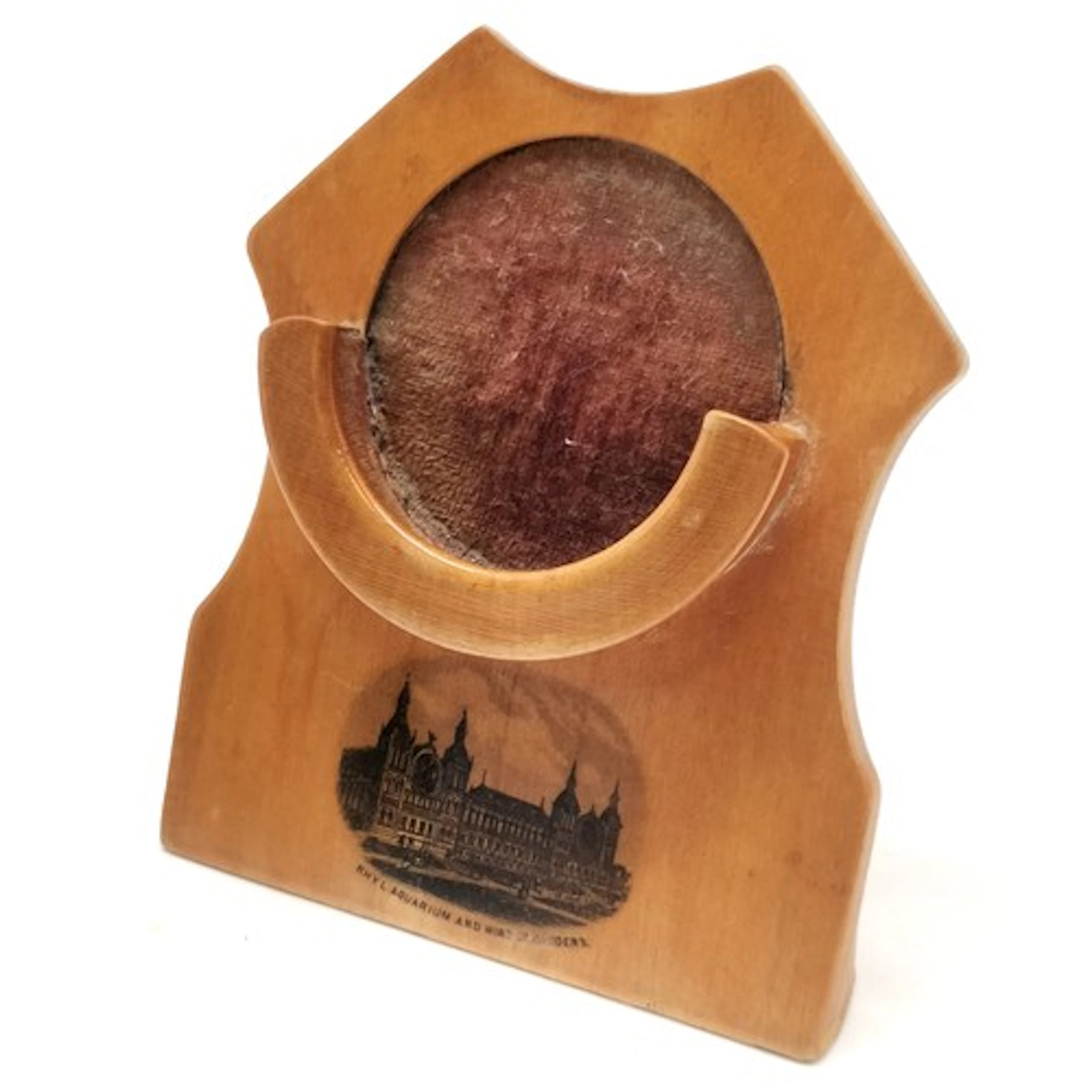 Antique Mauchline Ware pocket watch stand Rhyl Aquarium and ...