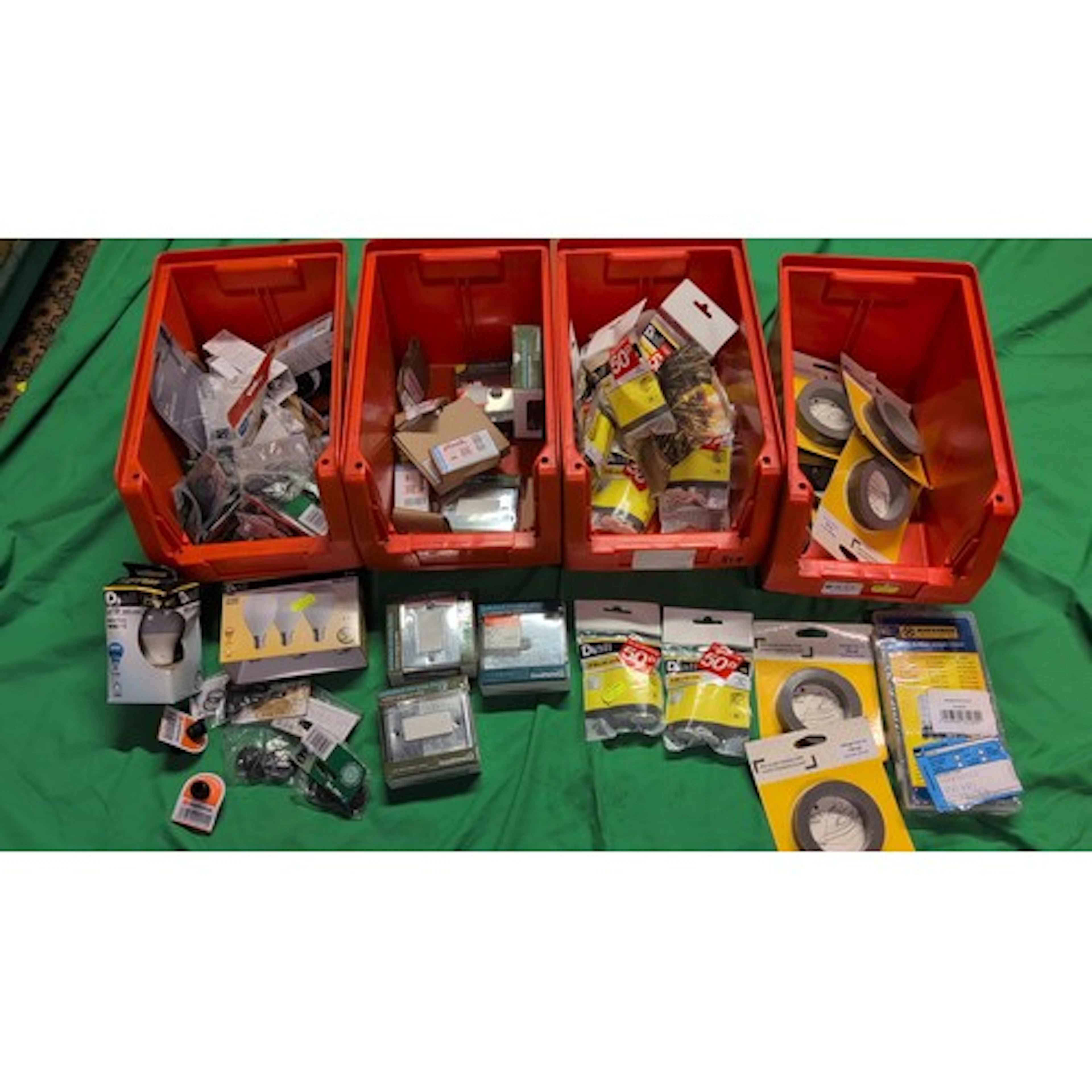 A group of assorted DIY and electrical sundries, including D...