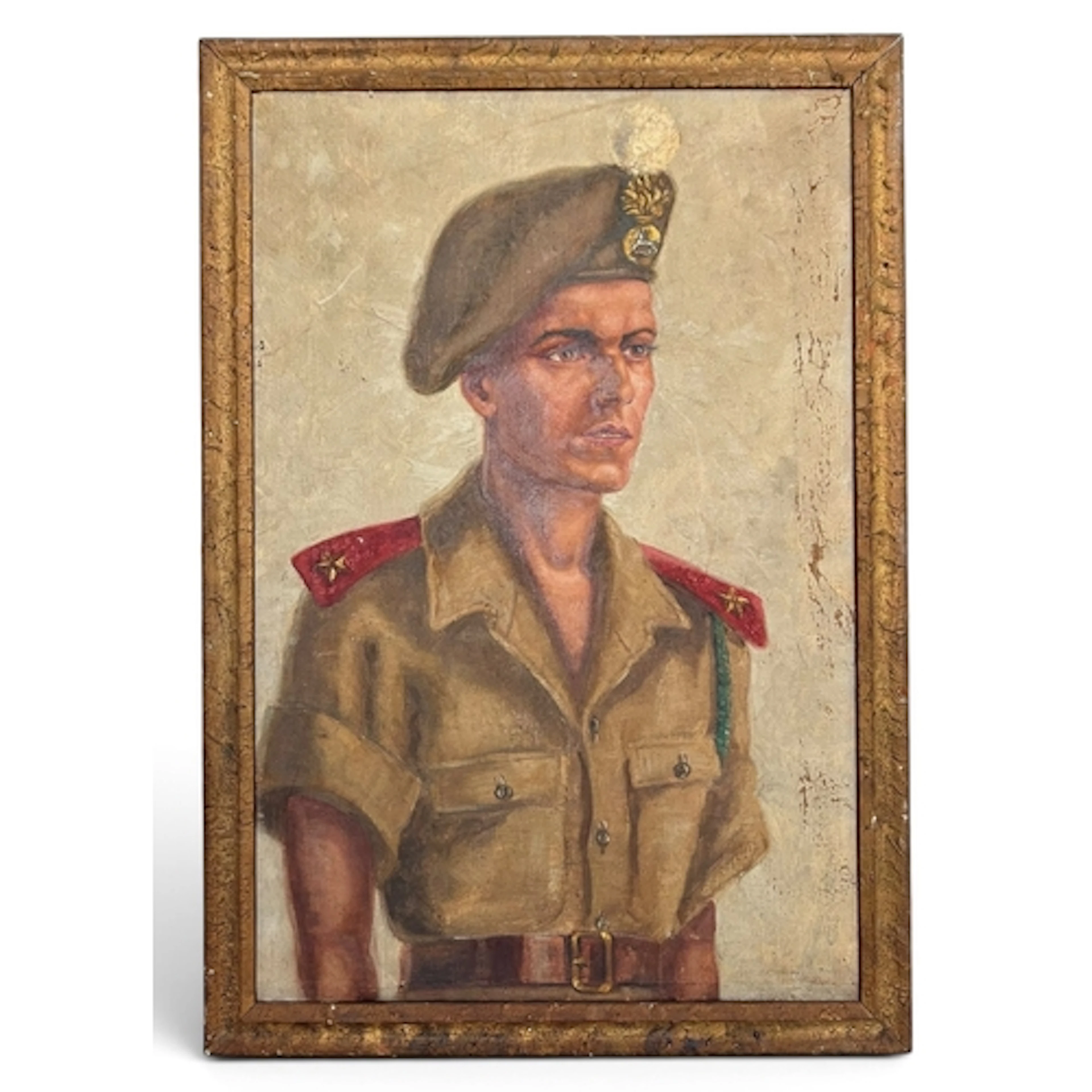 20TH CENTURY PORTRAIT OF A SOLDIER Signed indistinctly botto...