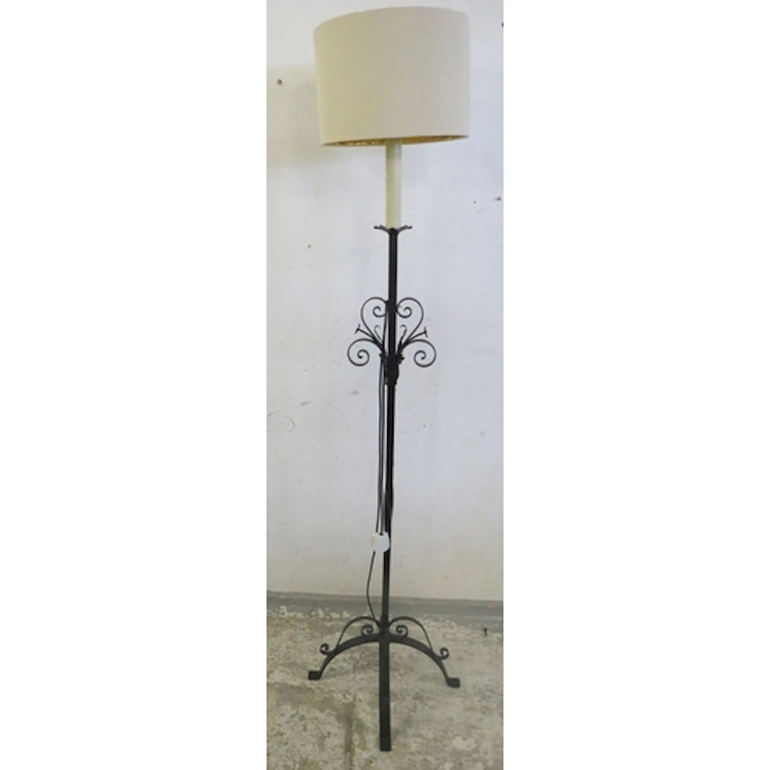 Wrought Iron Floor lamp, in the form of a candle holder, bei...