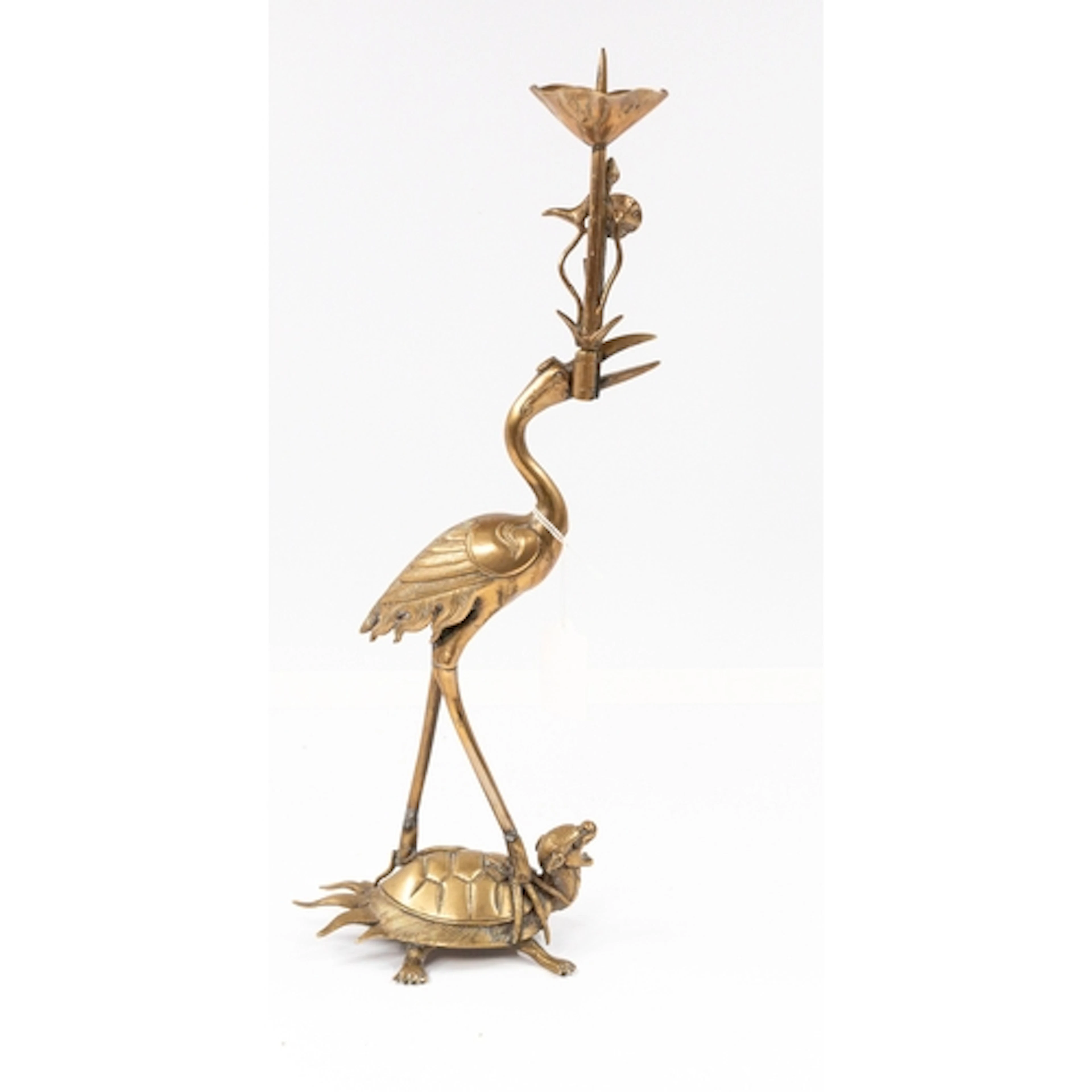 Asian Art: a Japanese bronze figure group or incense burner,...