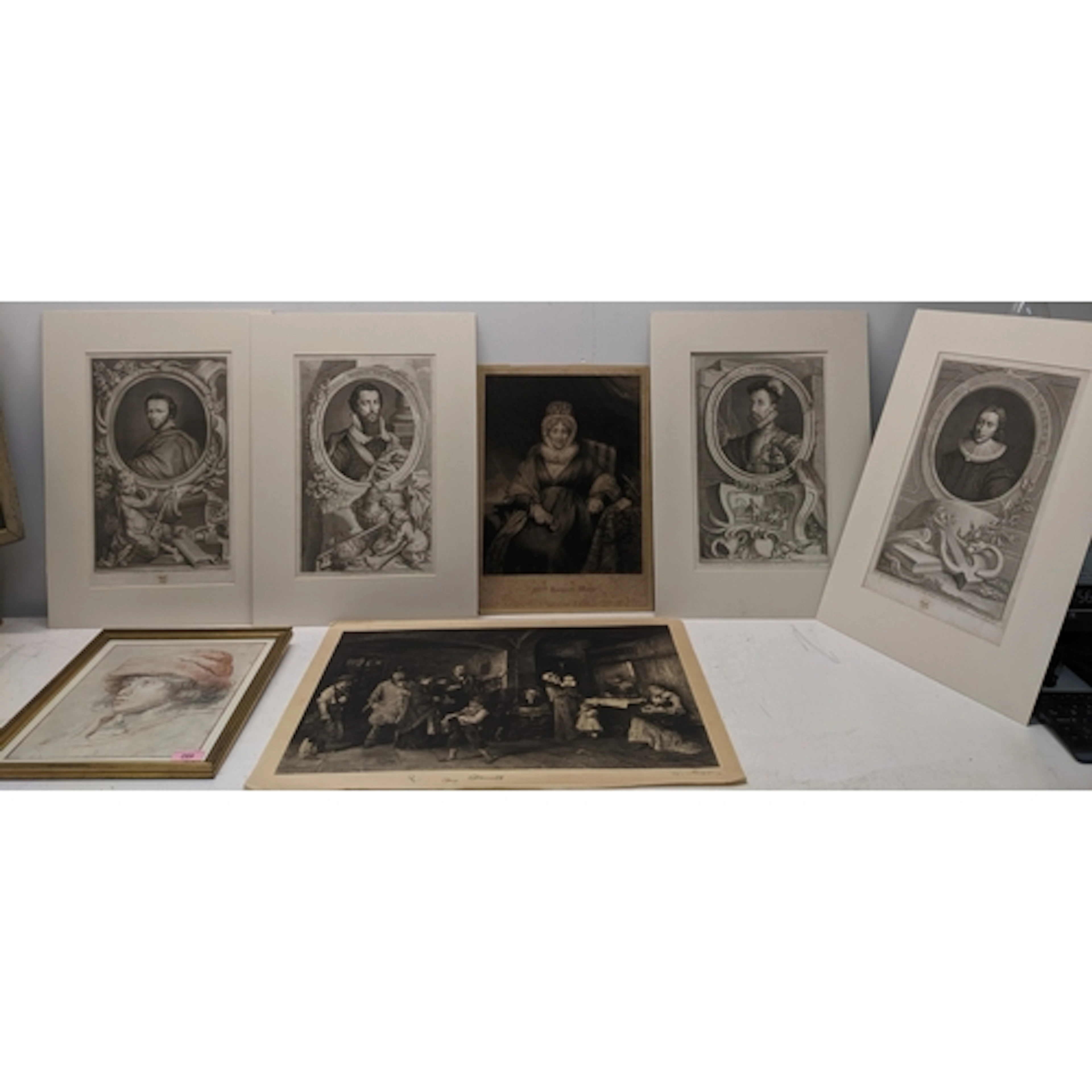 A group of 18th & 19th century unframed engravings to includ...