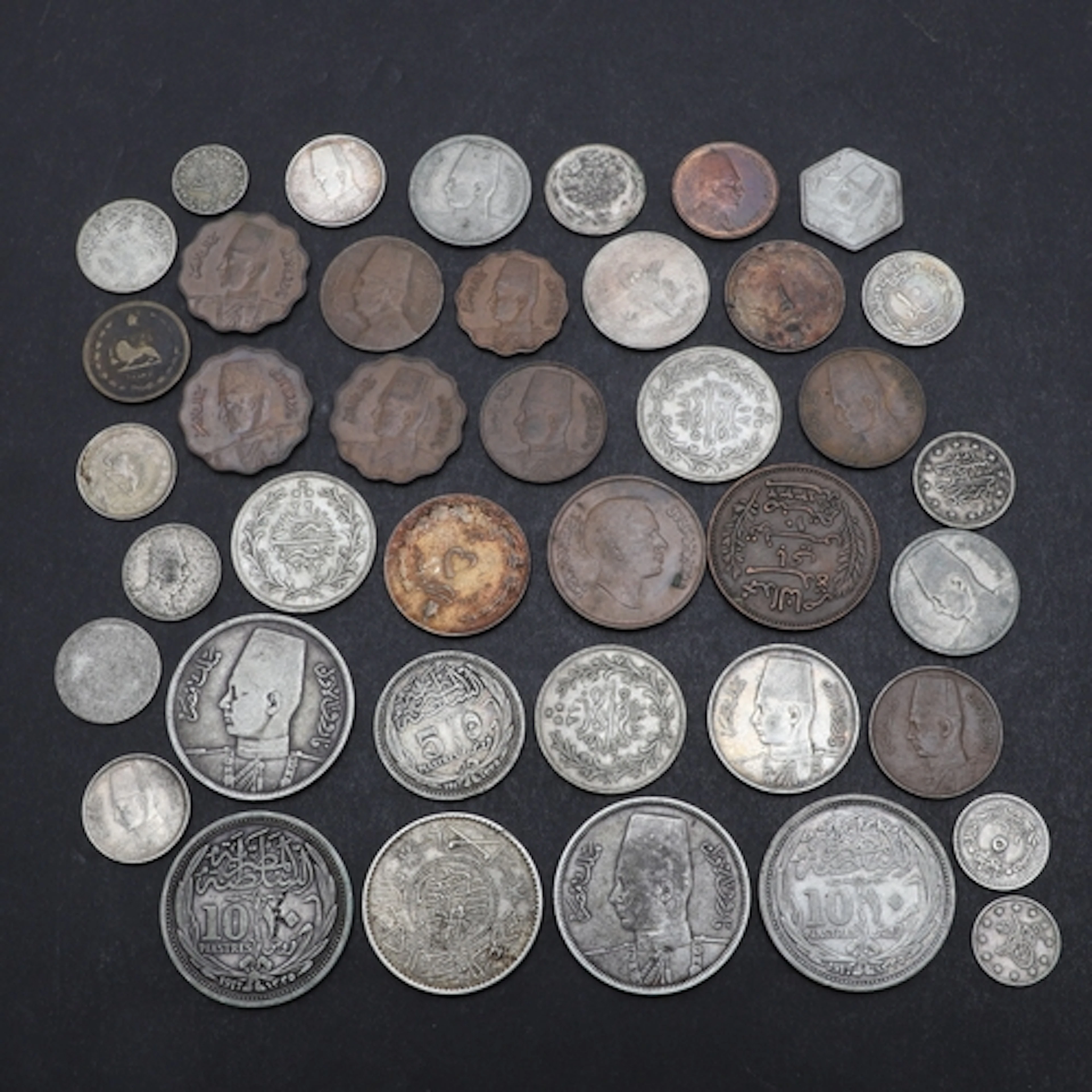A COLLECTION OF EGYTIAN AND EASTERN COINS. A mixed collectio...